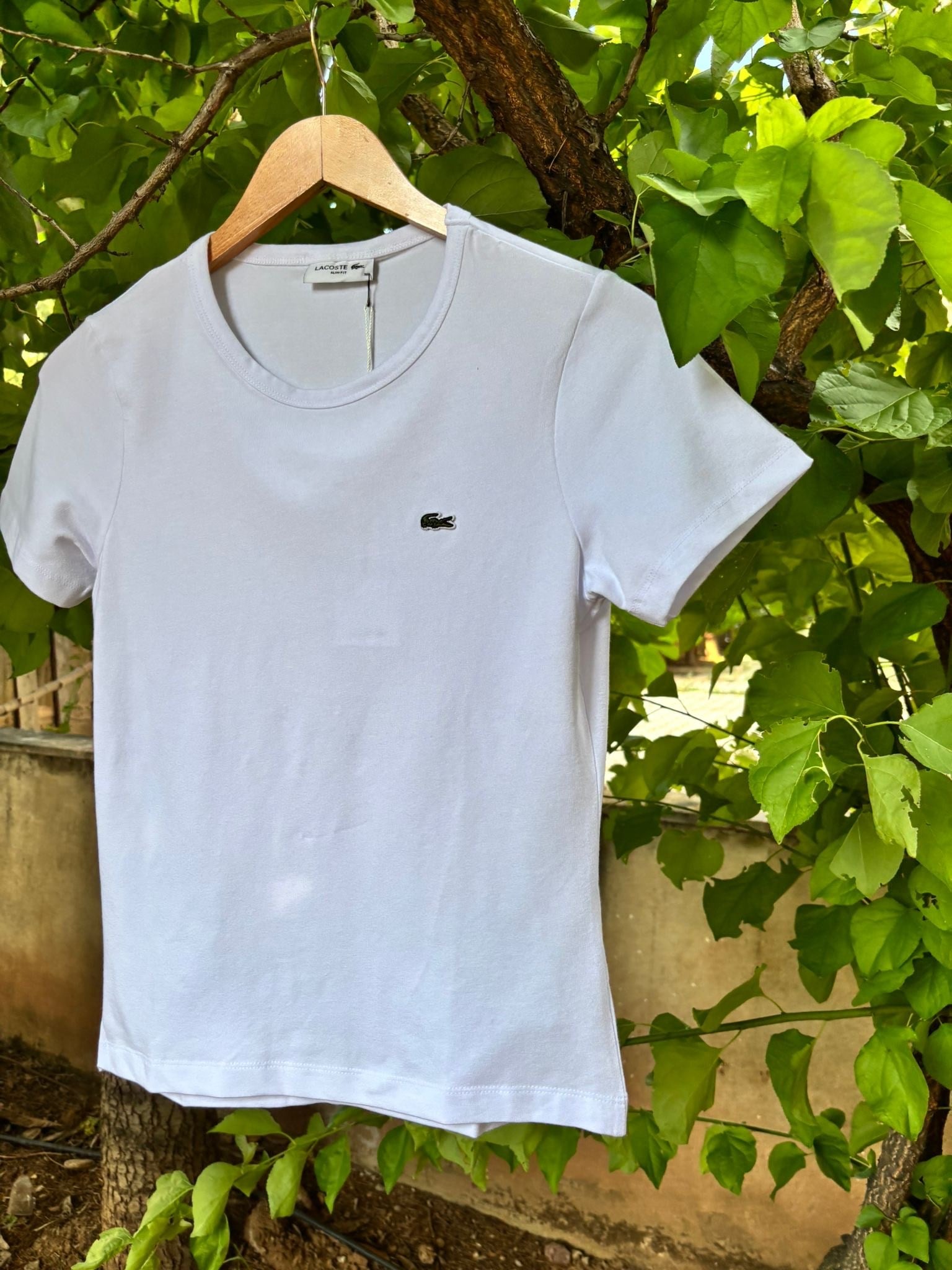 LCST BEYAZ BİSİKLET YAKA BASİK  TSHIRT 