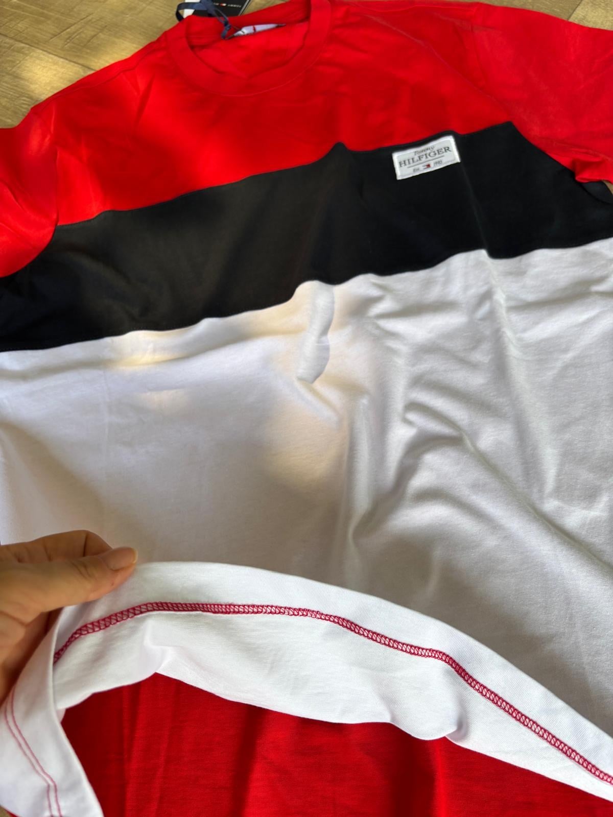 TH KIRMIZI LACİVERT BÜYÜK LOGOLU ERKEK TSHIRT 