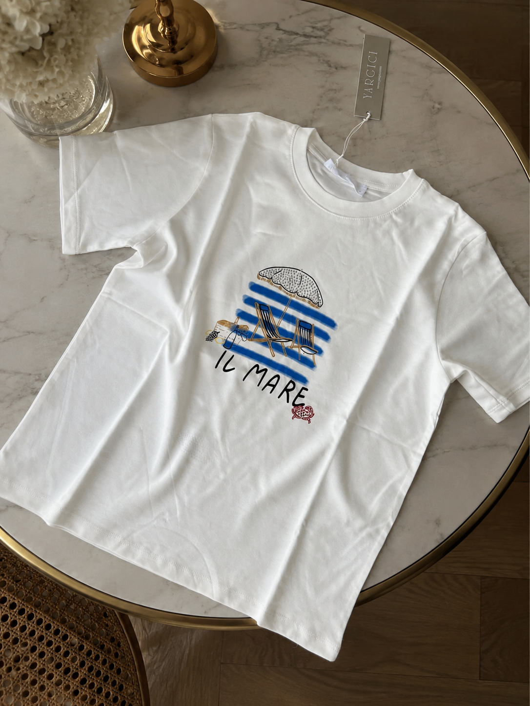 YRGICI IL MARE KADIN BEYAZ T-SHIRT