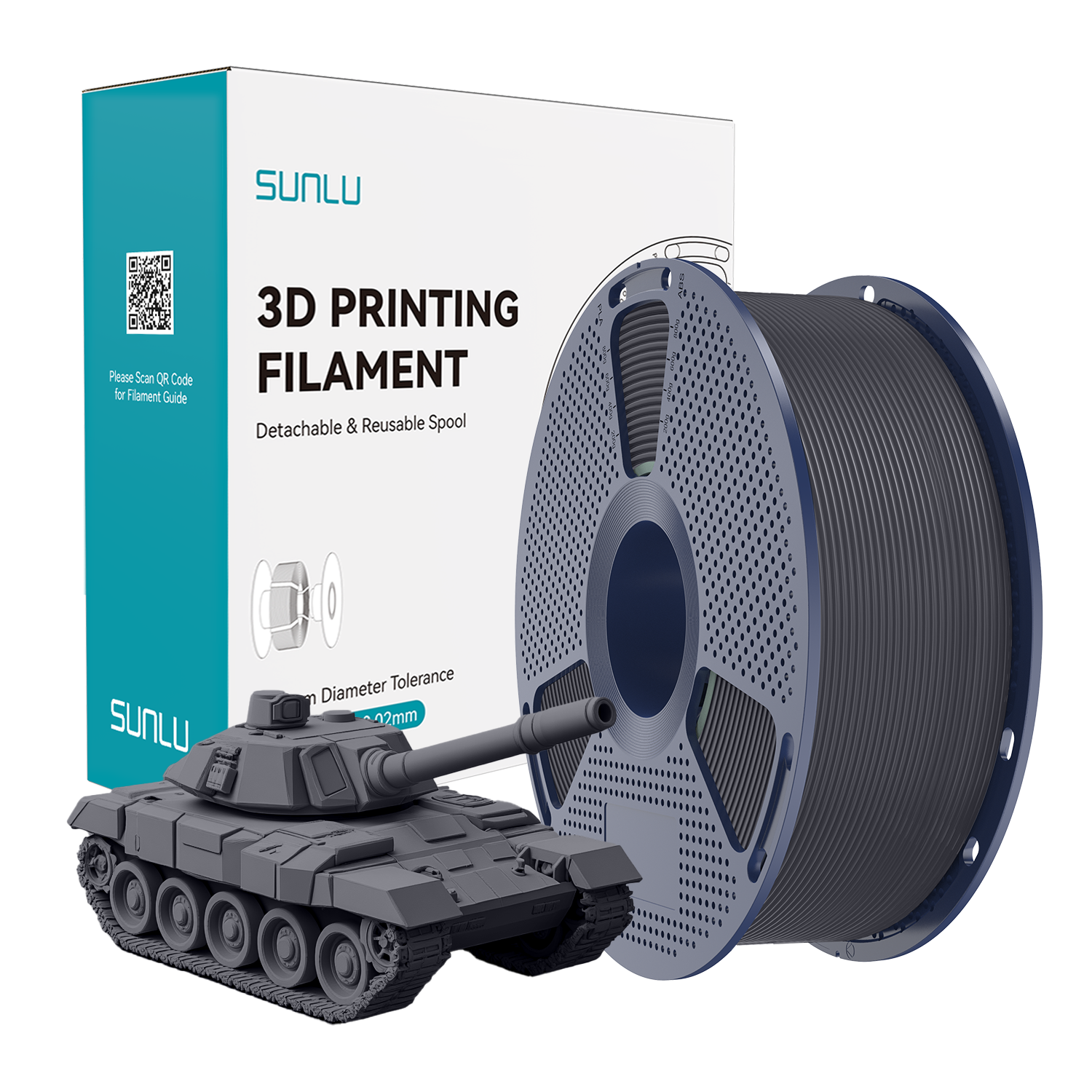 SUNLU High Speed PLA+ Filament Grey
