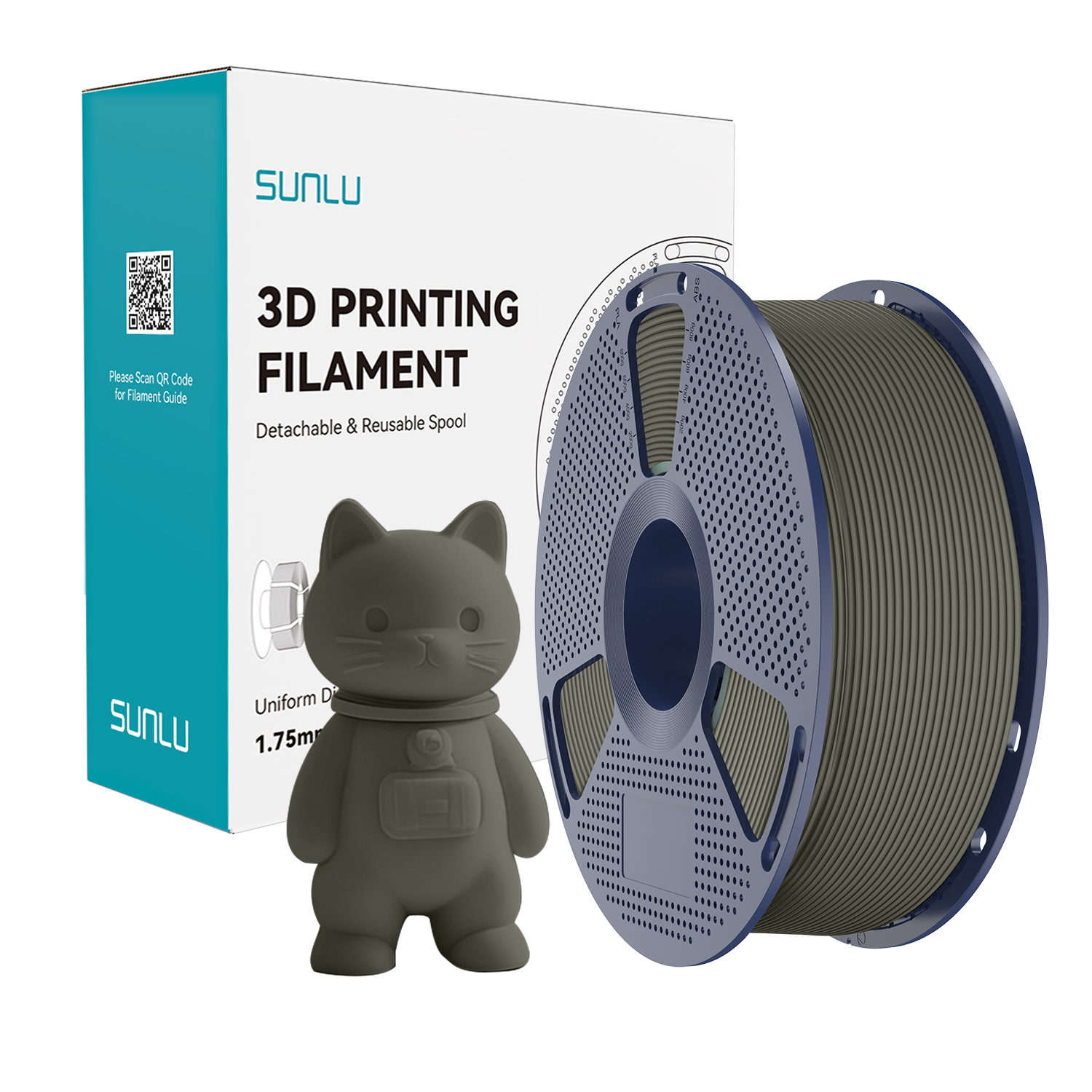 SUNLU Matte PLA Filament Clay
