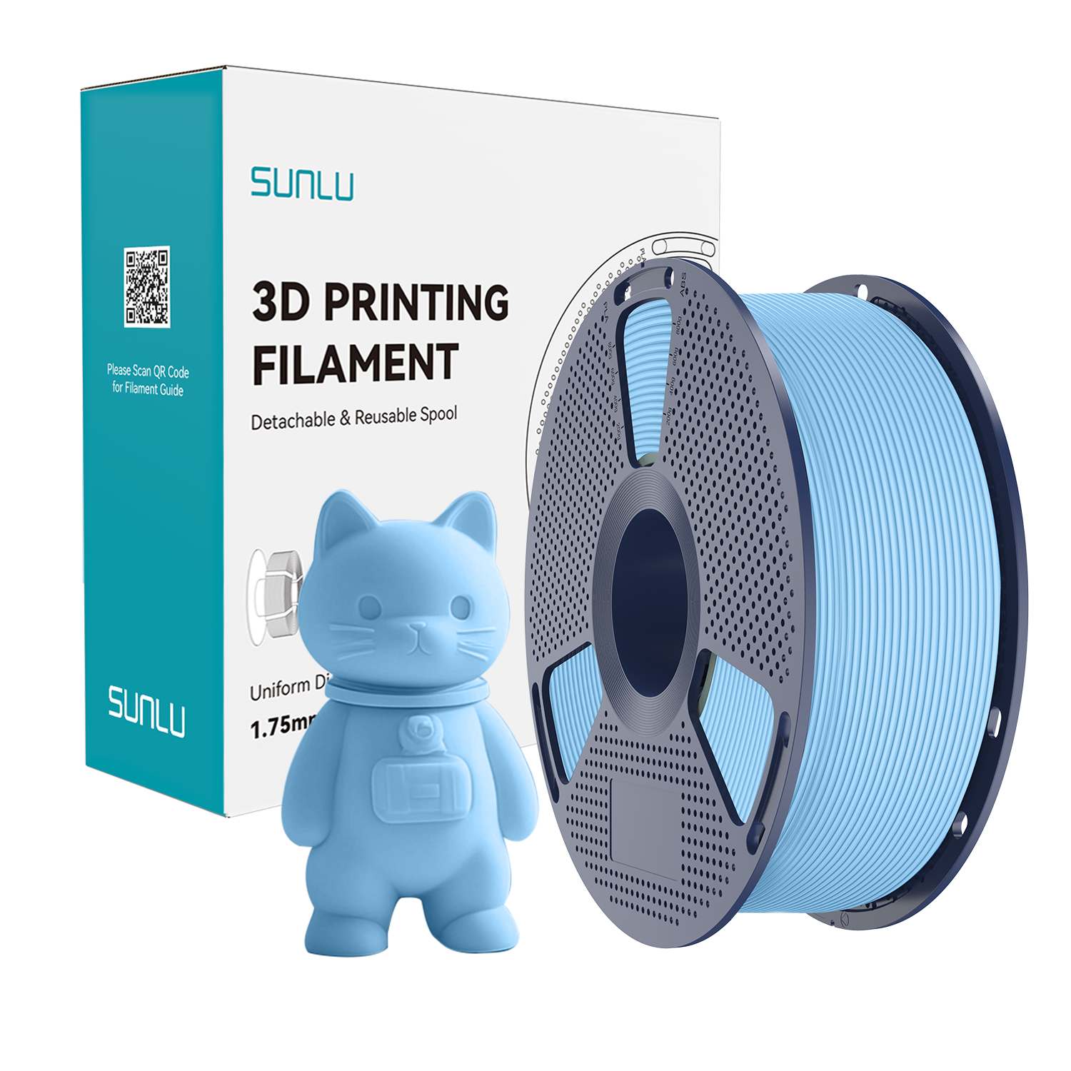 SUNLU Matte PLA Filament Light Blue