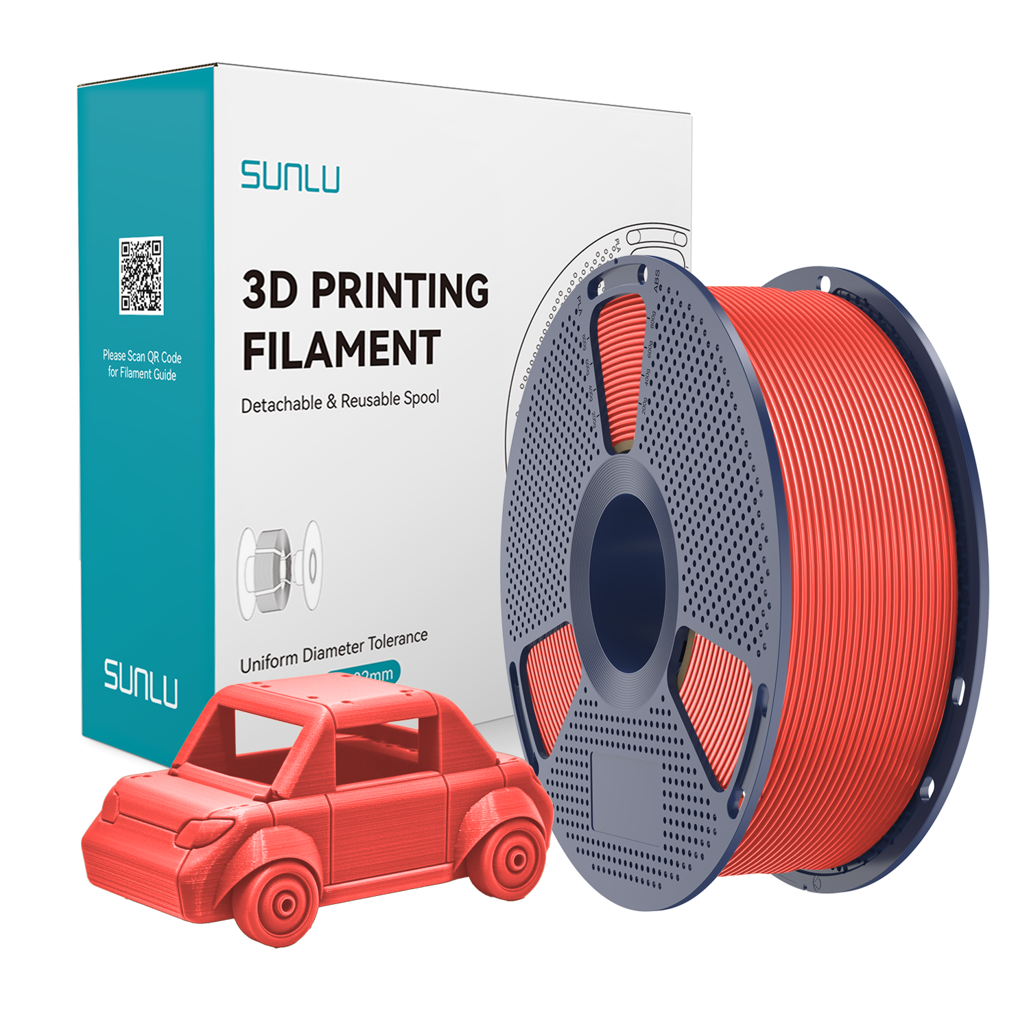 SUNLU PETG Filament Cherry Red
