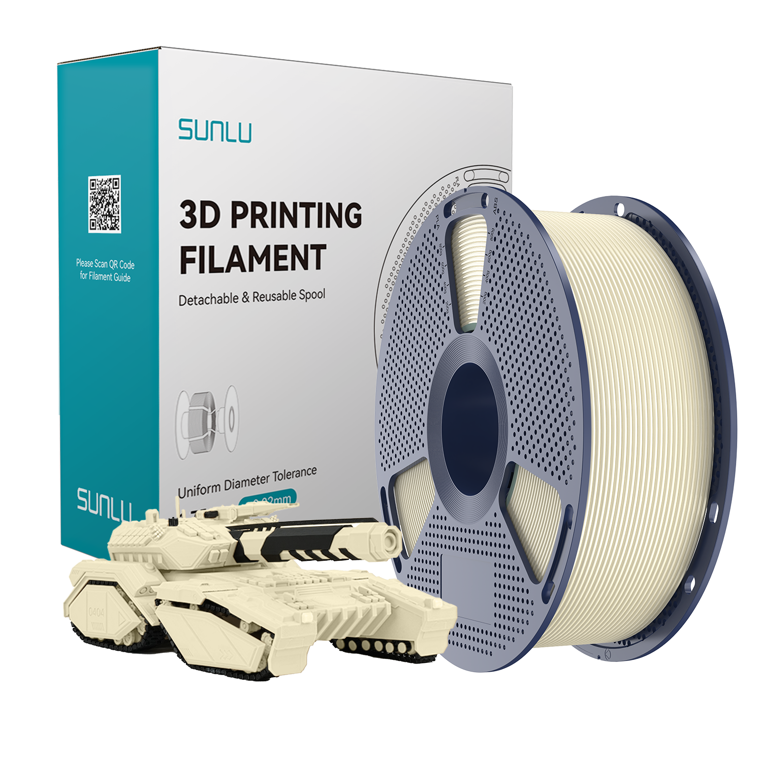 SUNLU PLA Filament Bone White