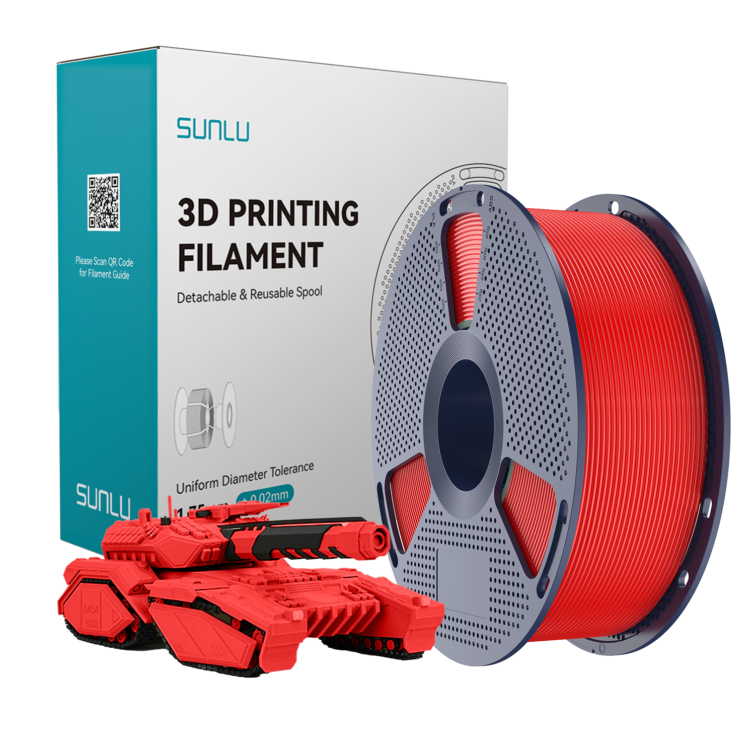 SUNLU PLA Filament Red