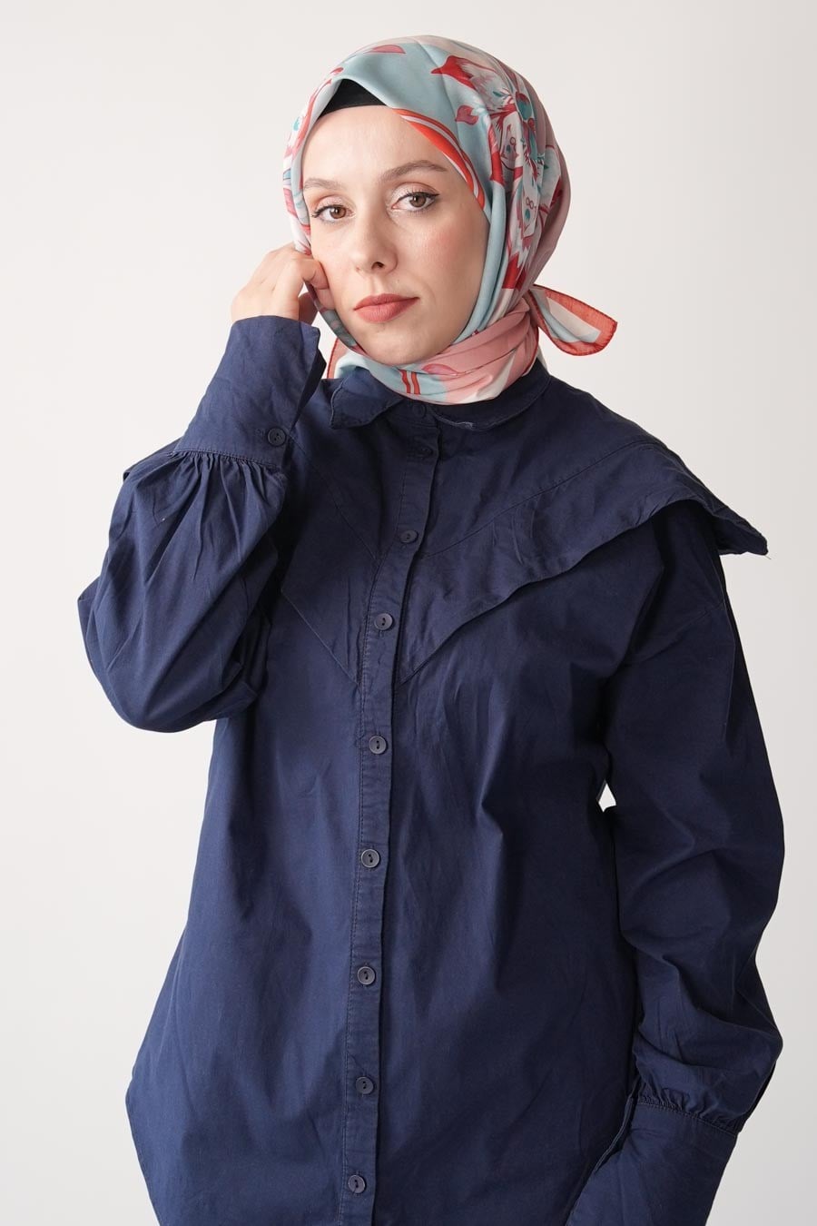 Amber Nomad Desen Soft Eşarp Yavruağzı