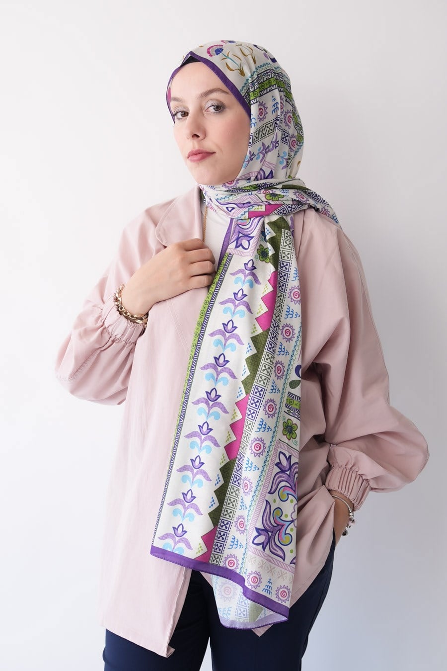 Meridian Desen Soft Şal Mor