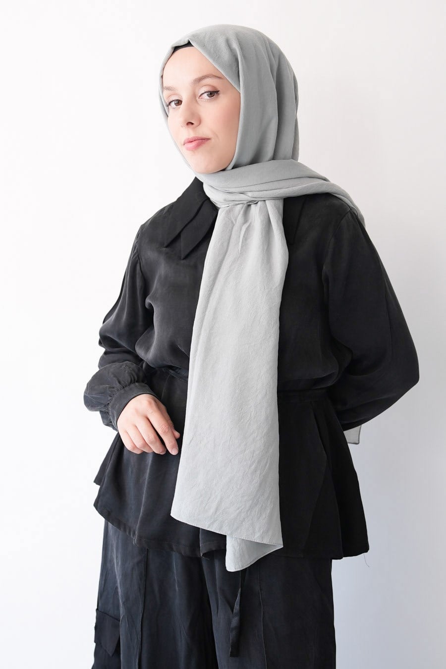 Nora Düz Şal - Bulut Grisi
