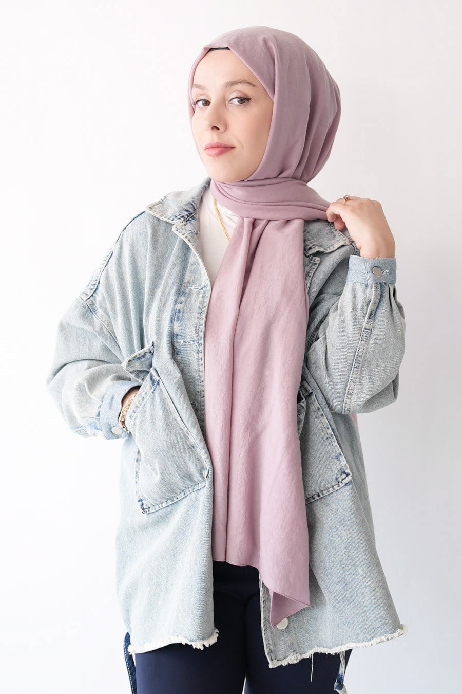 Nora Düz Şal - Küllü Pembe