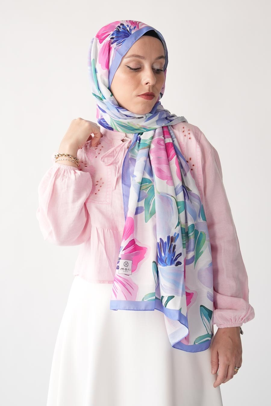 Sweet Garden Desen Soft Şal Lila
