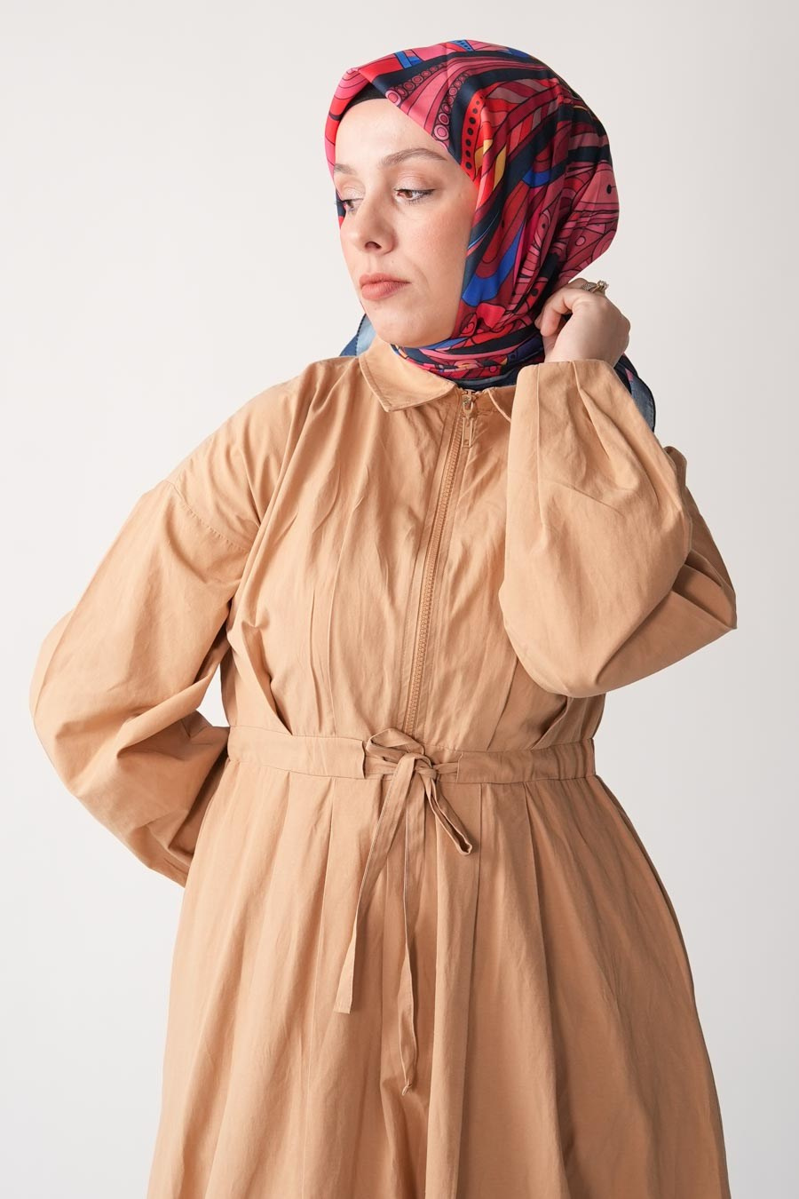 Ginger Trace Desen Soft Eşarp Lacivert