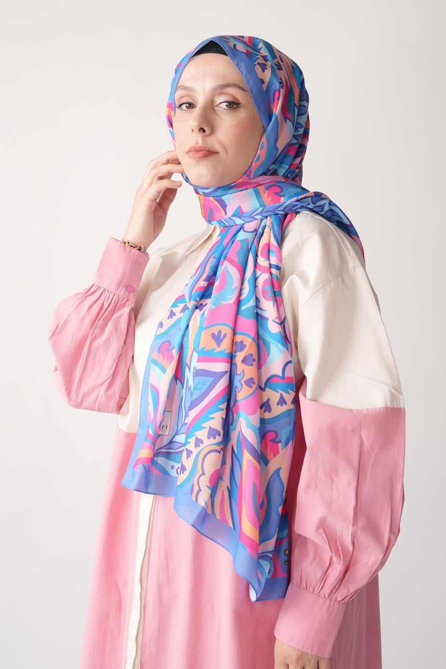 Soft Botaniq Desen Soft Şal Mor