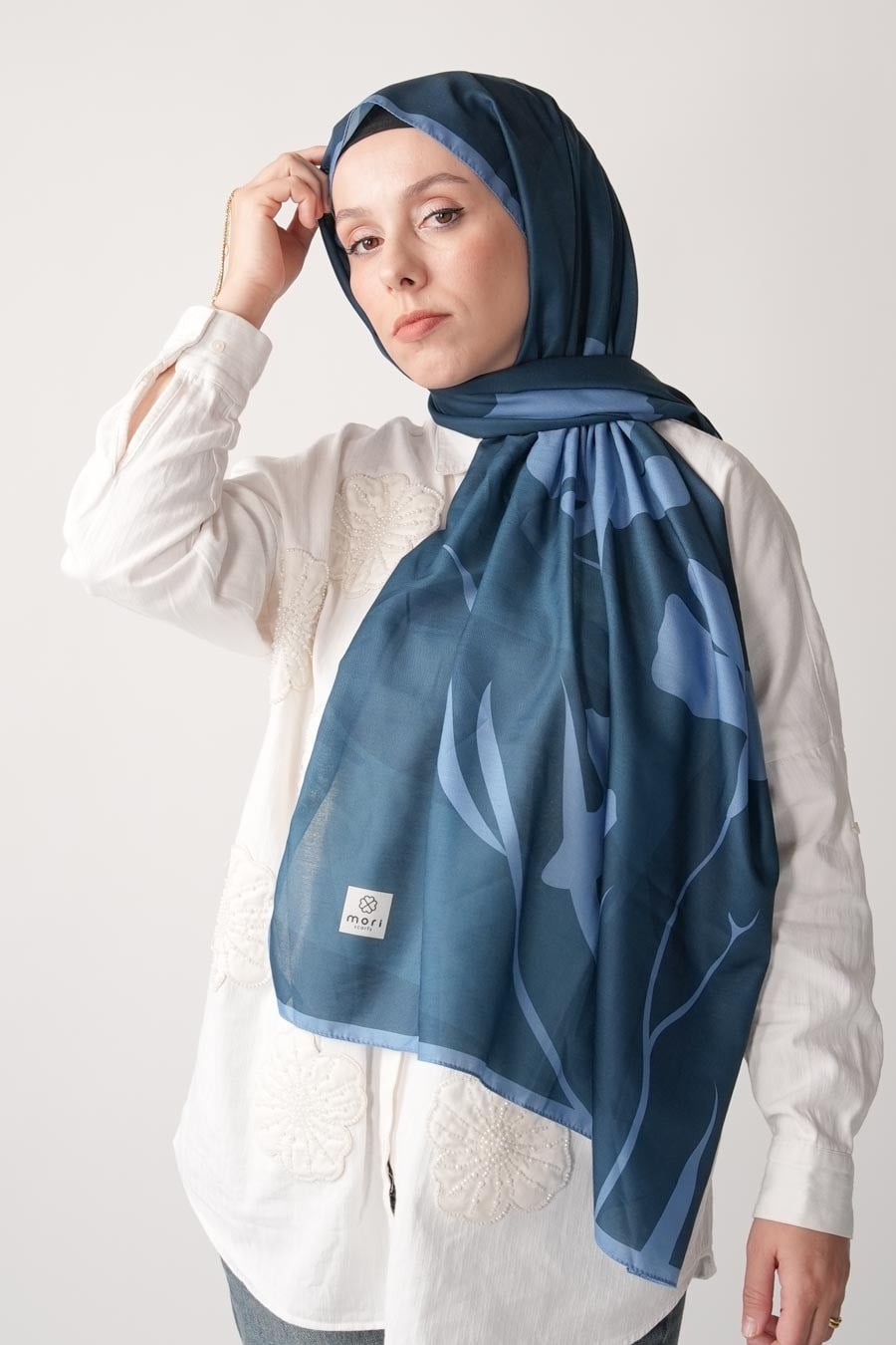 Spring Flood Desen Soft Şal Mavi