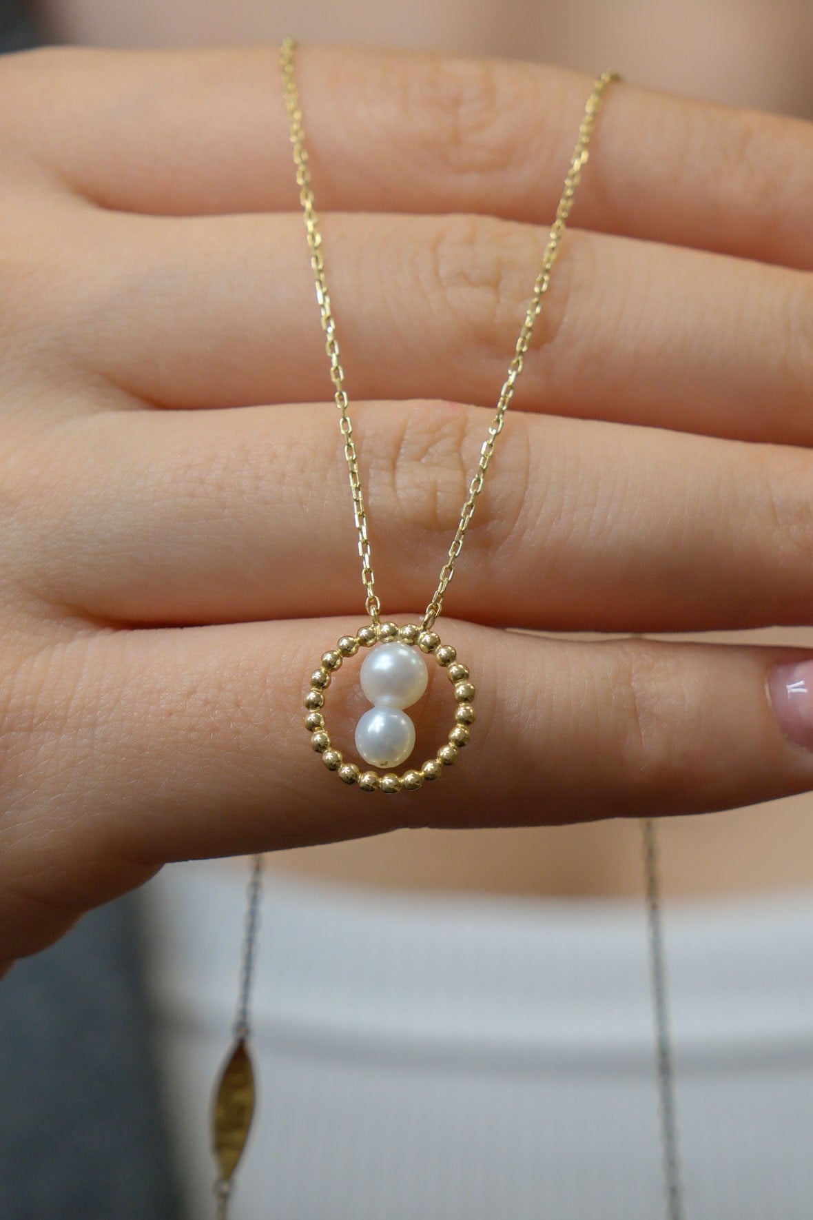 DAİRE İÇİ İNÇİ KOLYE 14 AYAR 