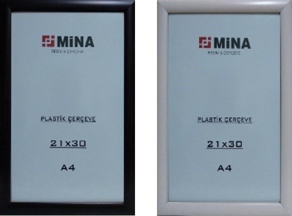 A/4 Ebati Bos Çerçeve - 21X30 - Siyah-Beyaz
