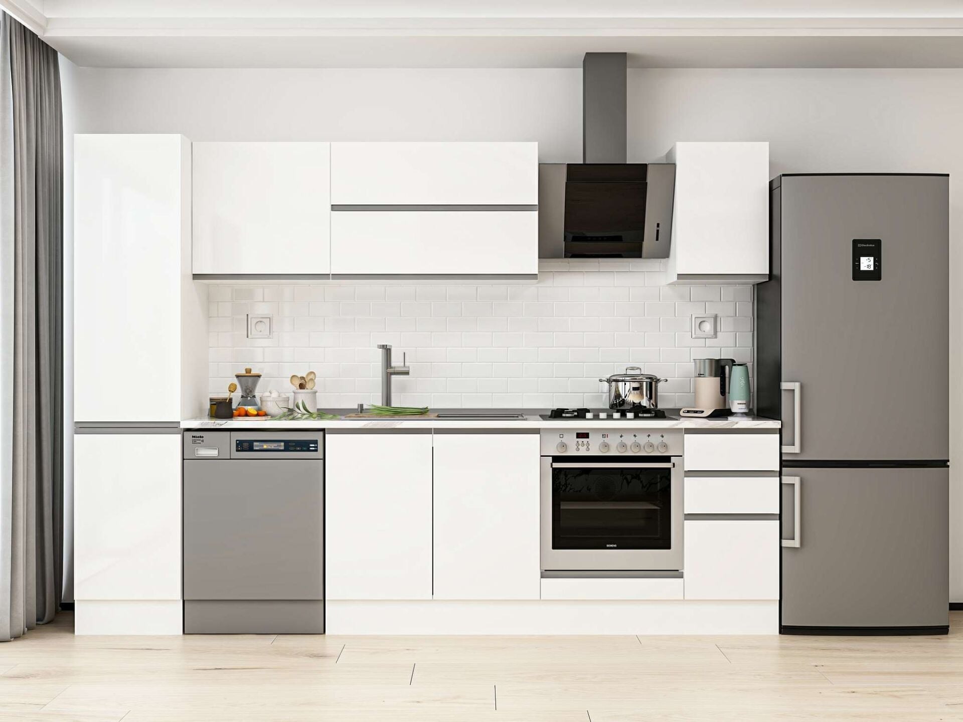 Alvinka 285X210 Cm High Gloss Mutfak Dolabı Mb-E80B45S40-2