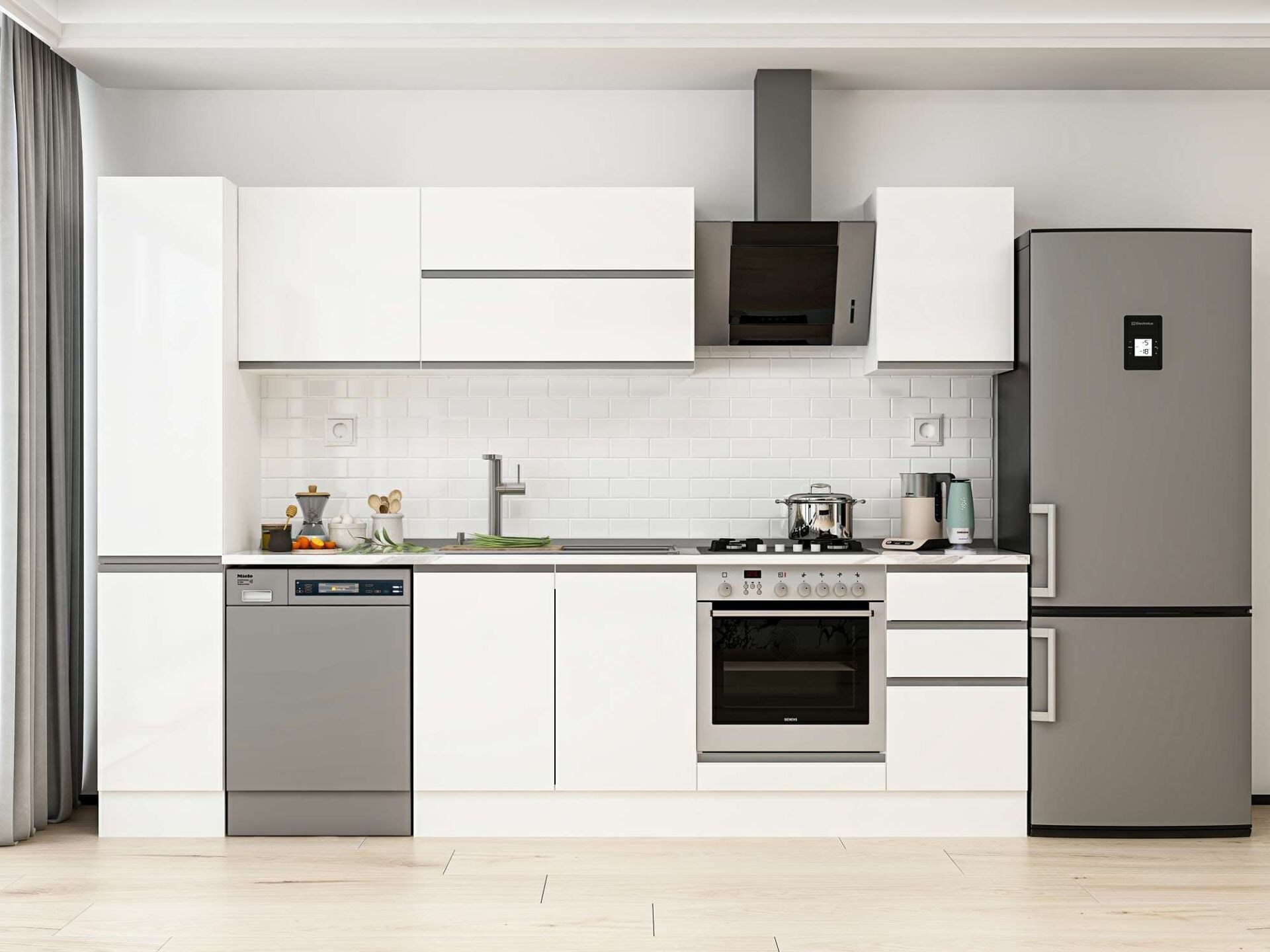 Alvinka 285X210 Cm High Gloss Mutfak Dolabı Mb-E80B40S45-2