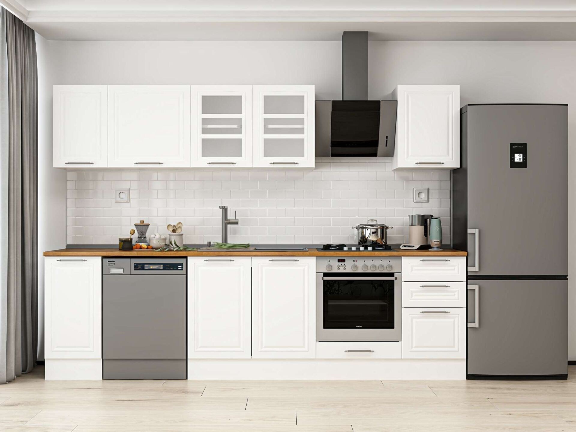 Alvinka 285X210 Cm Klasik Mebran Mutfak Dolabı M-E80S40S45-3