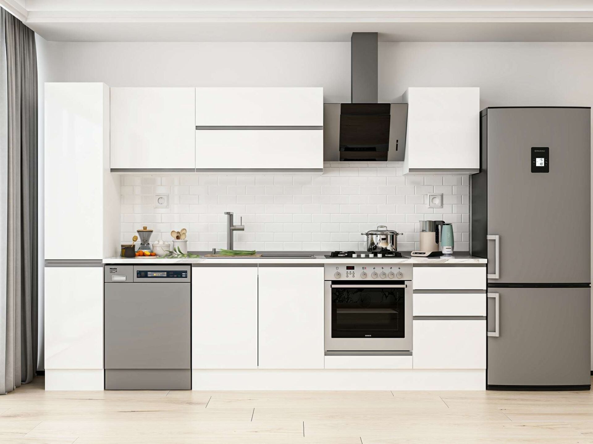 Alvinka 290X210 Cm High Gloss Mutfak Dolabı Mb-E80B40S50-2