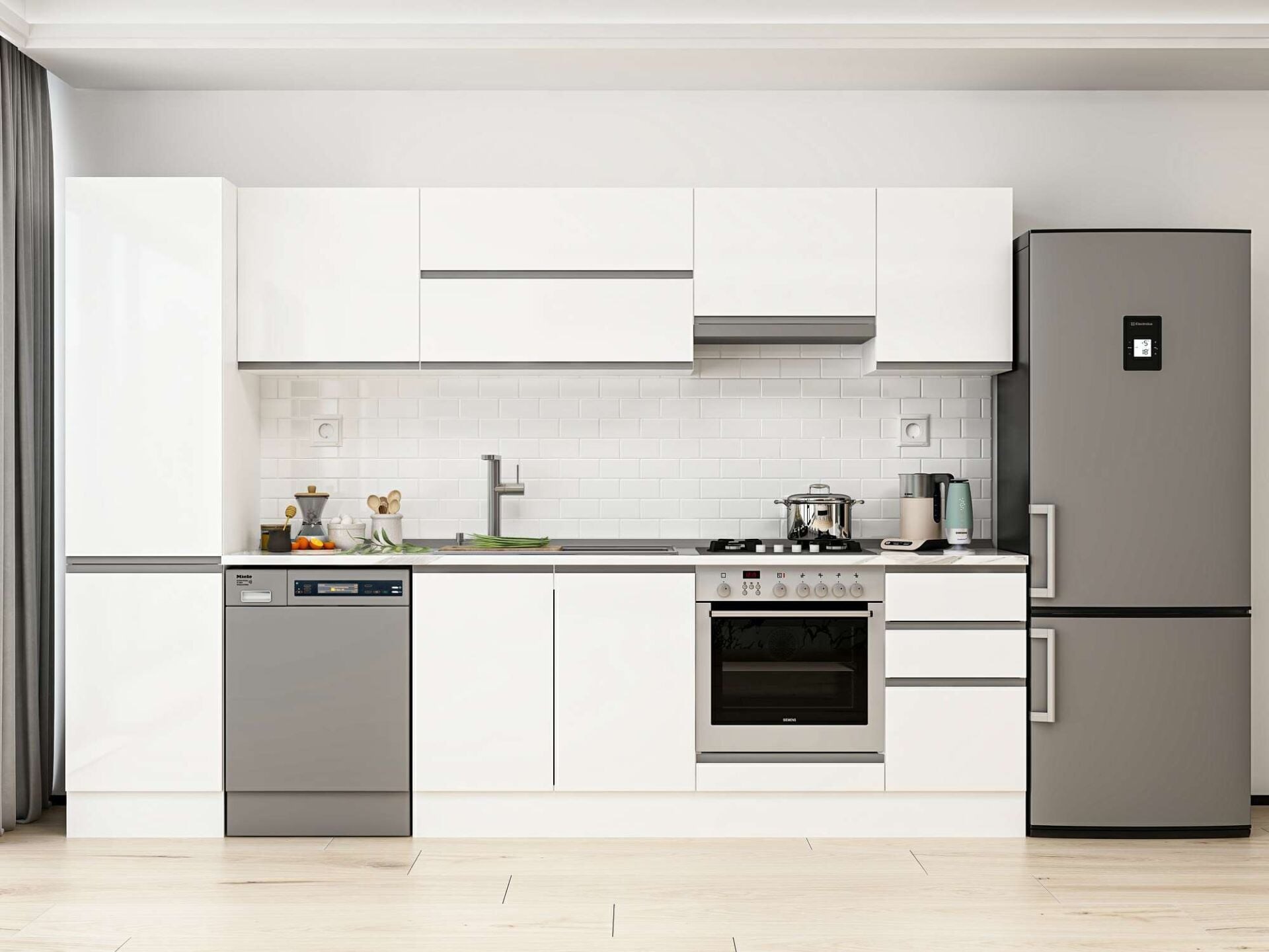 Alvinka 295X210 Cm High Gloss Mutfak Dolabı Mb-E80B50S45-1
