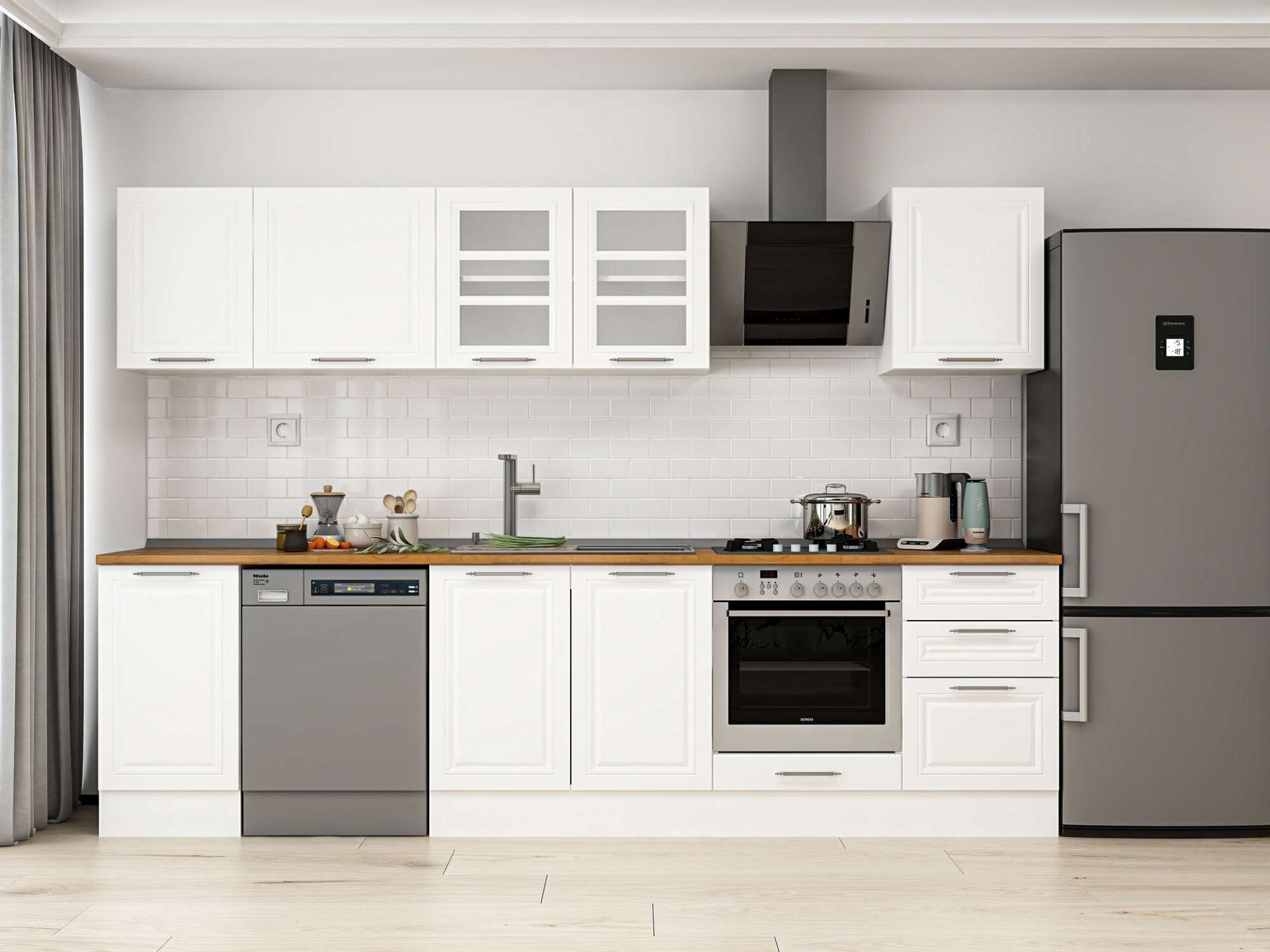 Alvinka 295X210 Cm Klasik Mebran Mutfak Dolabı M-E80S45S50-3
