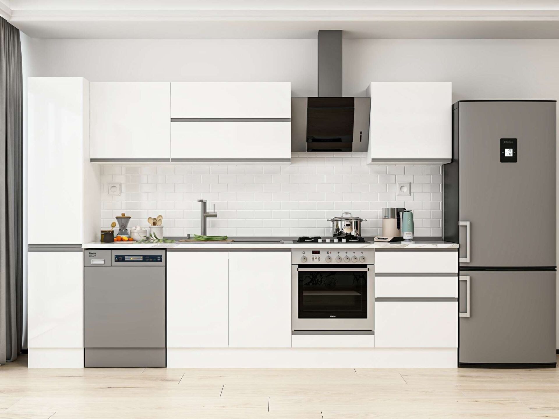 Alvinka 300X210 Cm High Gloss Mutfak Dolabı Mb-E80B40S60-2