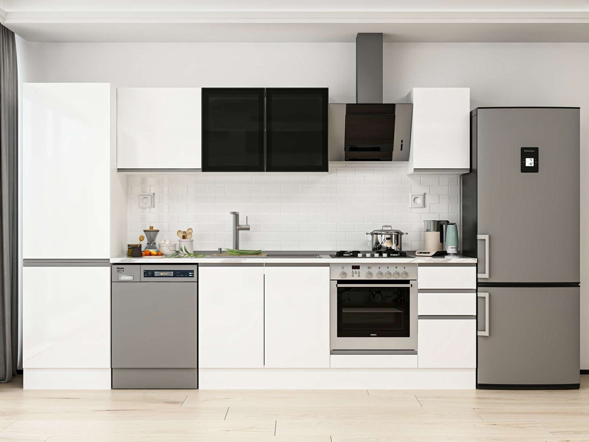 Alvinka 300X210 Cm High Gloss Mutfak Dolabı Mb-E80B60S40-3