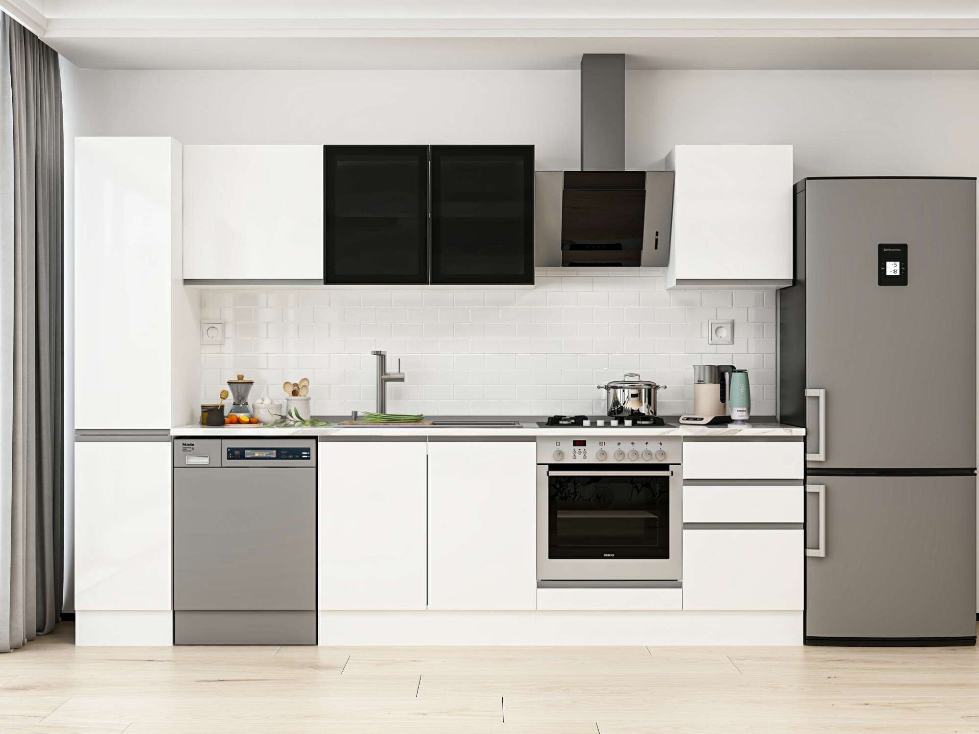 Alvinka 300X210 Cm High Gloss Mutfak Dolabı Mb-E90B40S50-3