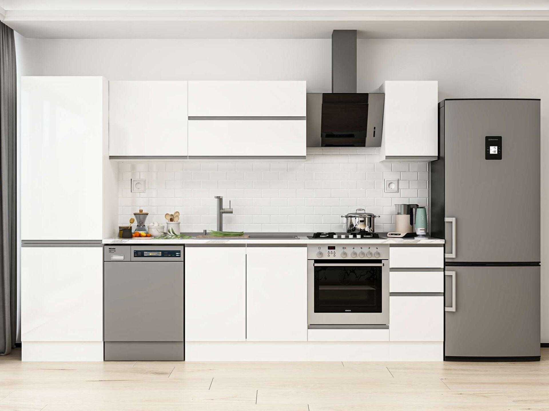 Alvinka 300X210 Cm High Gloss Mutfak Dolabı Mb-E80B60S40-2