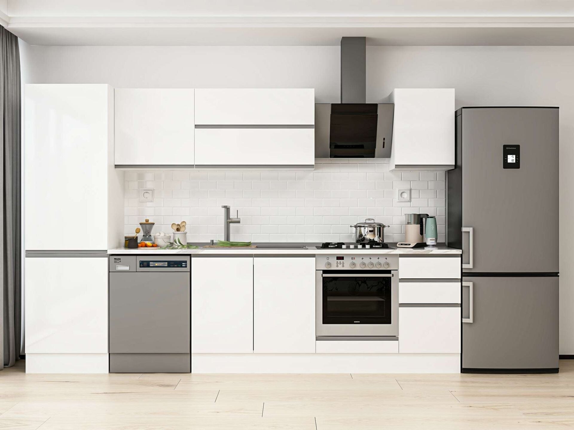 Alvinka 305X210 Cm High Gloss Mutfak Dolabı Mb-E80B60S45-2