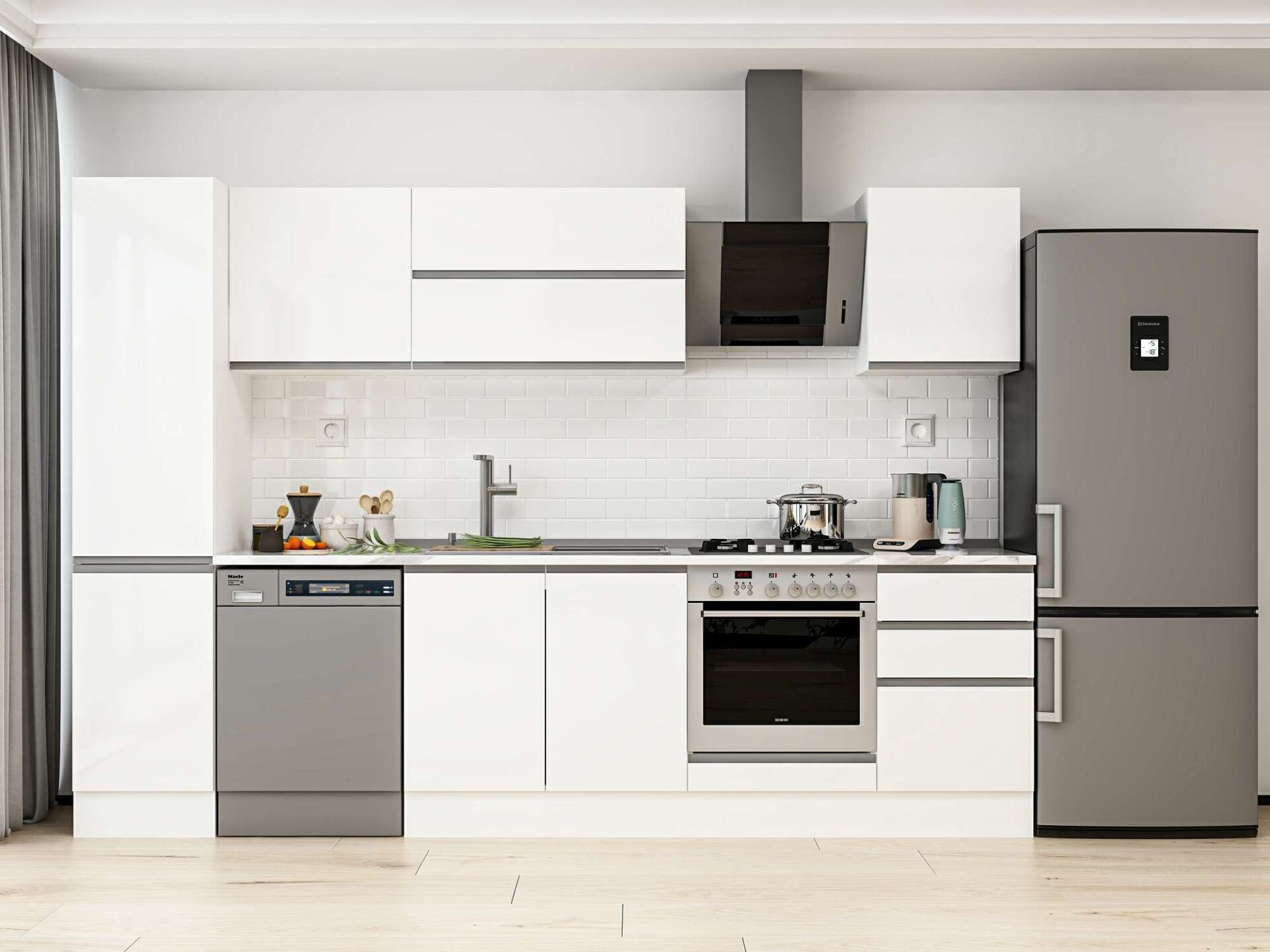Alvinka 305X210 Cm High Gloss Mutfak Dolabı Mb-E90B45S50-2