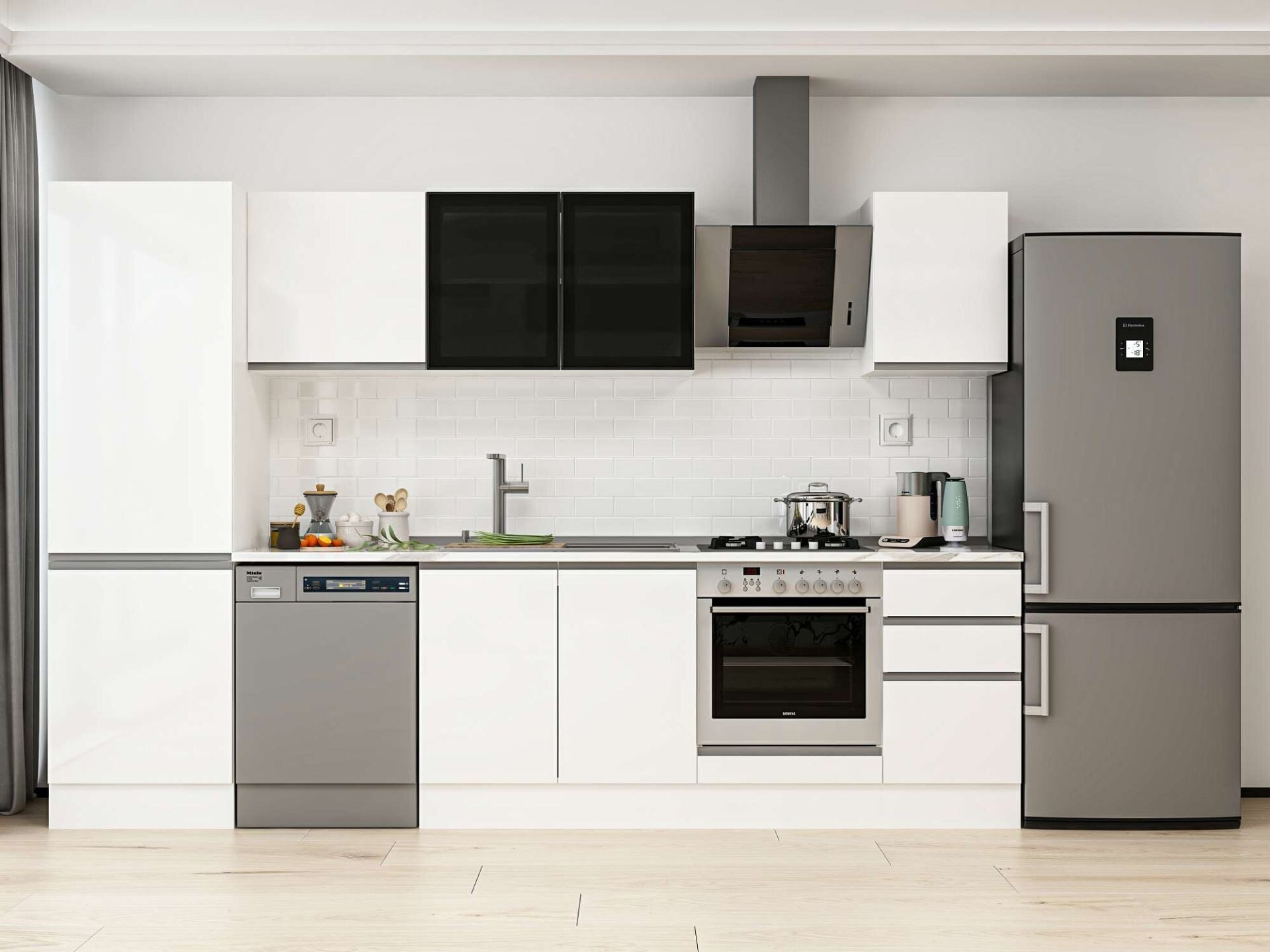 Alvinka 305X210 Cm High Gloss Mutfak Dolabı Mb-E80B60S45-3