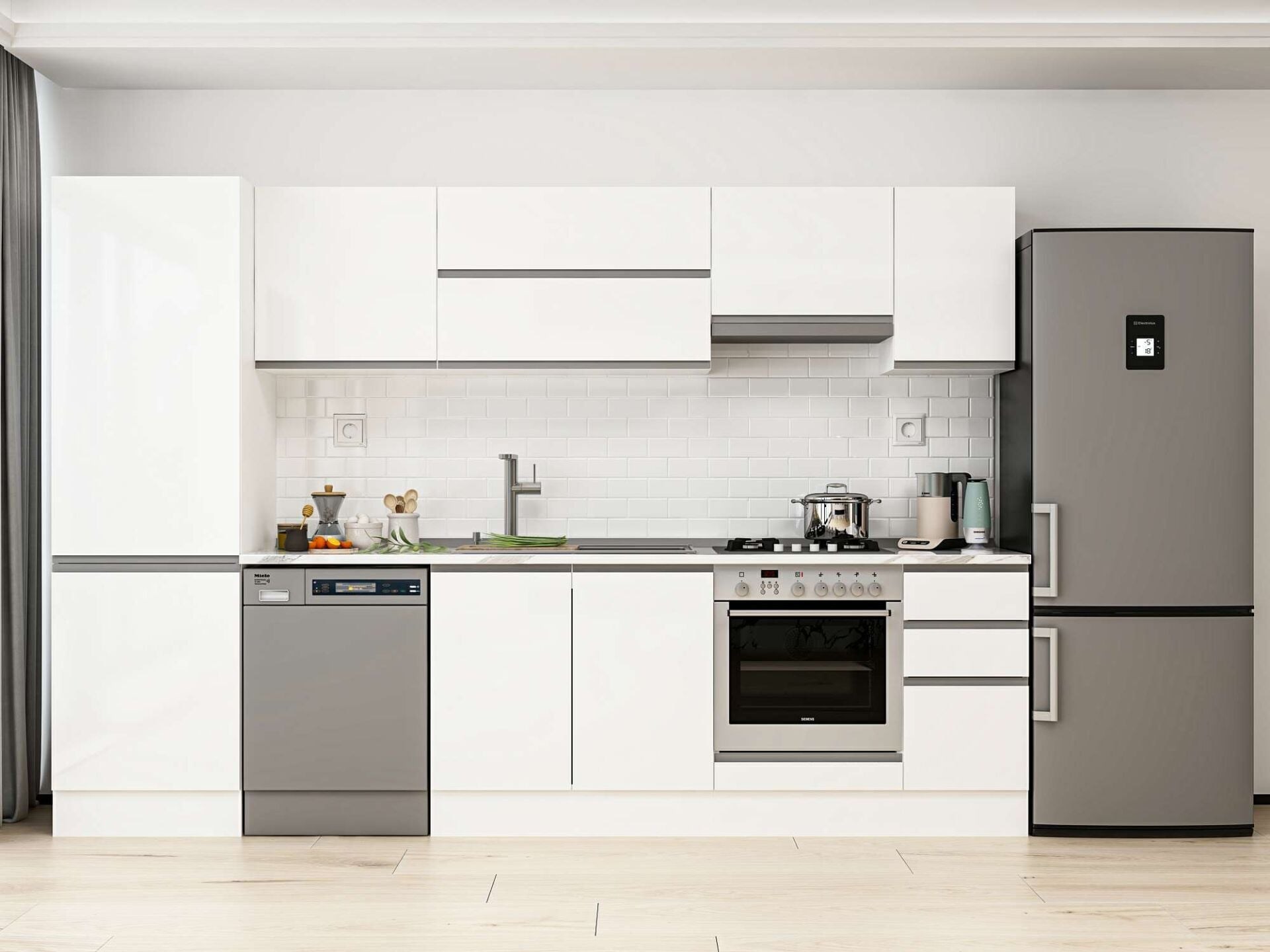 Alvinka 310X210 Cm High Gloss Mutfak Dolabı Mb-E90B60S40-1