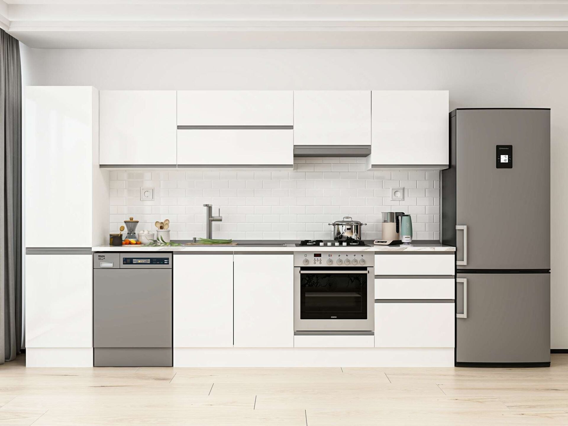 Alvinka 310X210 Cm High Gloss Mutfak Dolabı Mb-E80B50S60-1