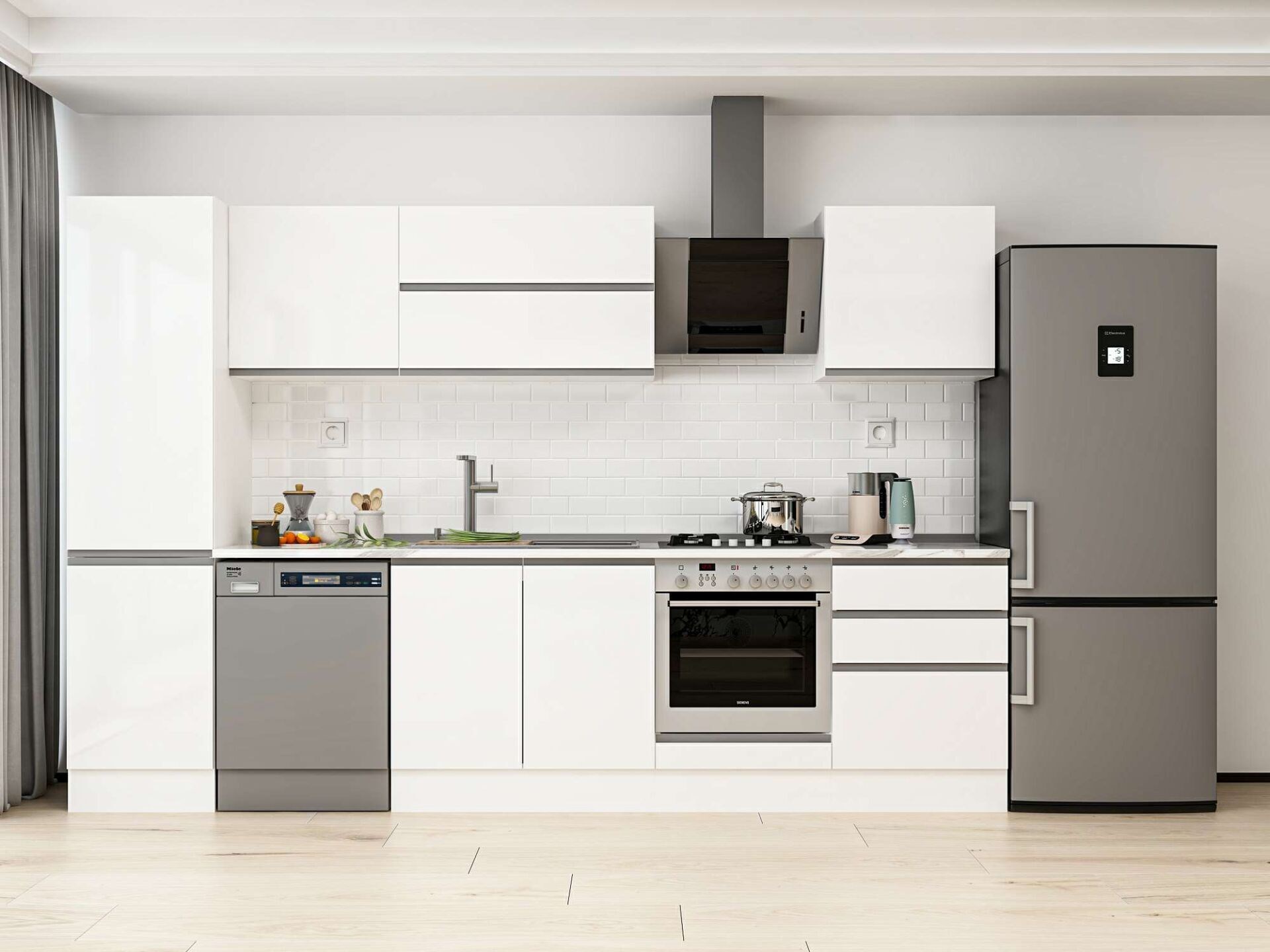 Alvinka 310X210 Cm High Gloss Mutfak Dolabı Mb-E80B50S60-2