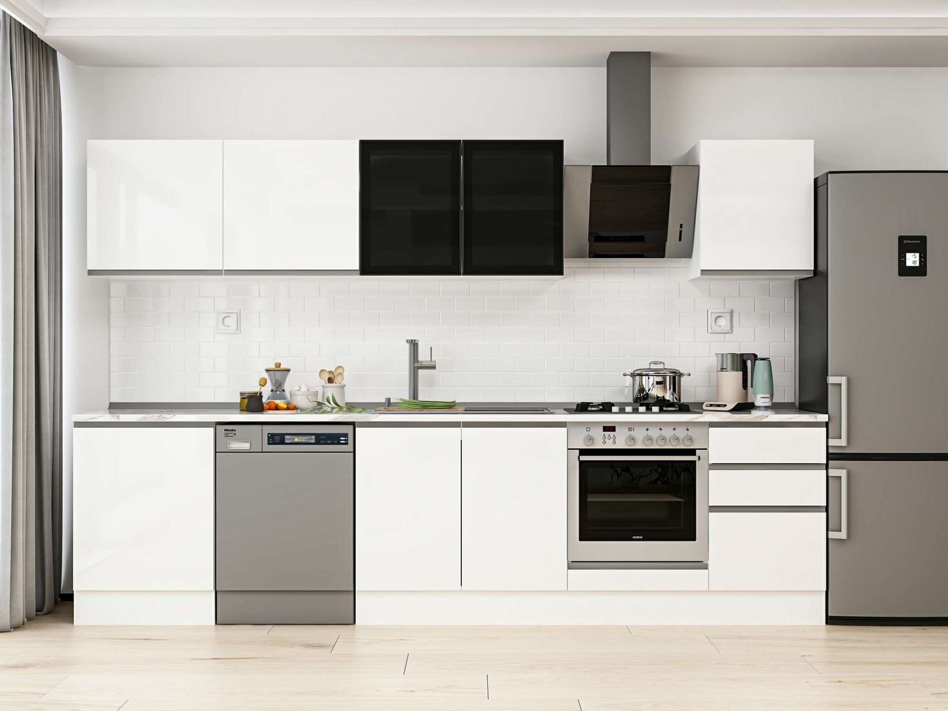 Alvinka 310X210 Cm High Gloss Mutfak Dolabı M-E80S60S50-3