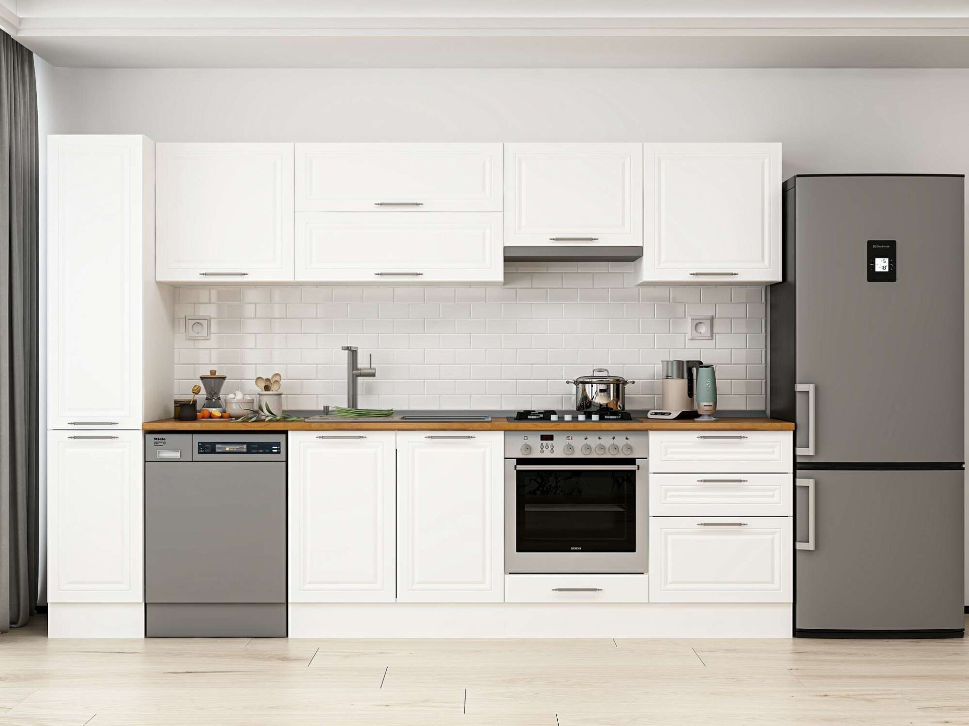 Alvinka 310X210 Cm Klasik Mebran Mutfak Dolabı Mb-E90B40S60-1