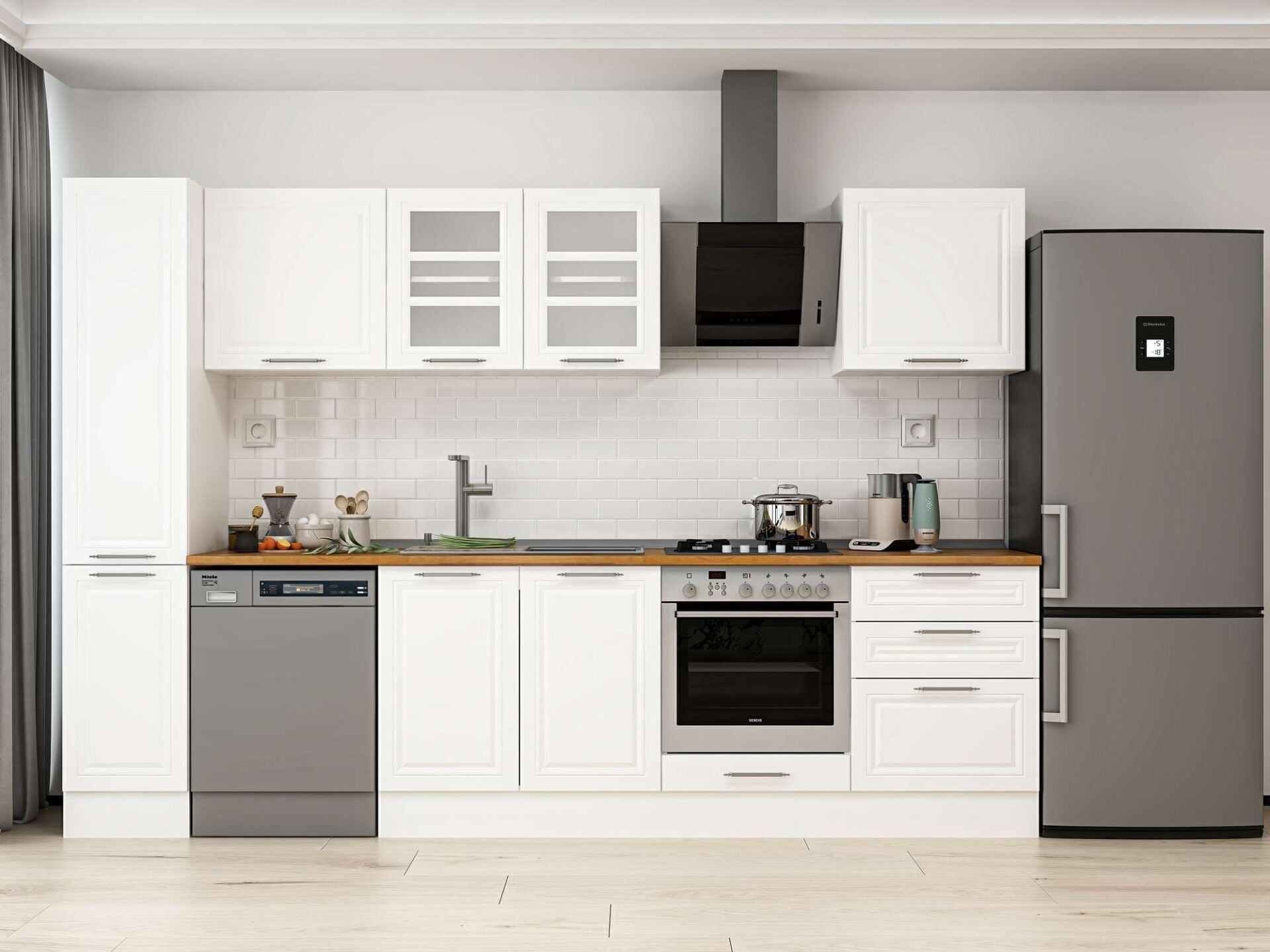 Alvinka 310X210 Cm Klasik Mebran Mutfak Dolabı Mb-E90B40S60-3