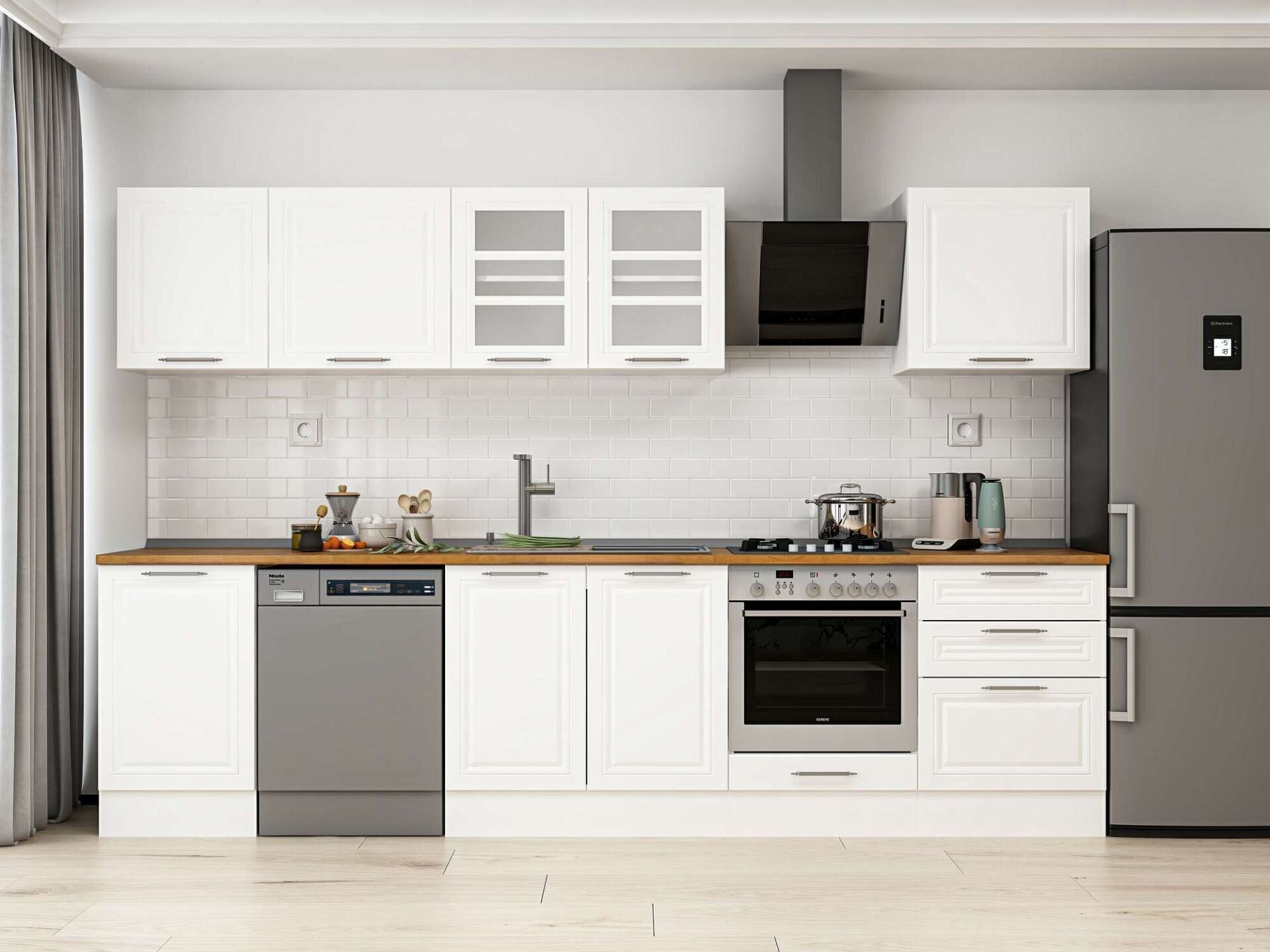 Alvinka 310X210 Cm Klasik Mebran Mutfak Dolabı M-E80S50S60-3