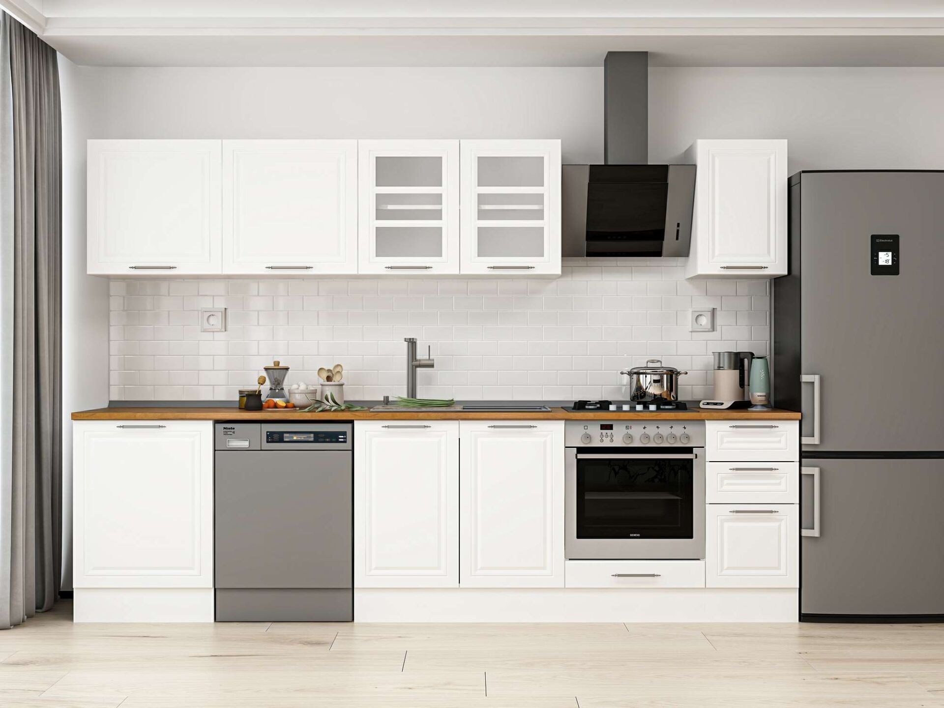 Alvinka 310X210 Cm Klasik Mebran Mutfak Dolabı M-E90S60S40-3