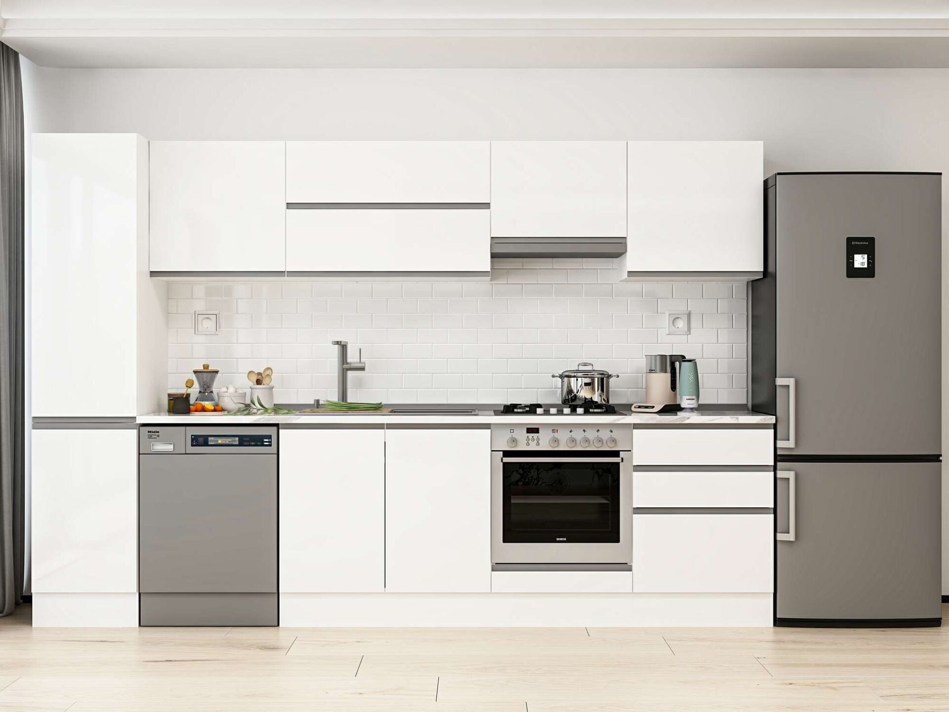 Alvinka 315X210 Cm High Gloss Mutfak Dolabı Mb-E90B45S60-1