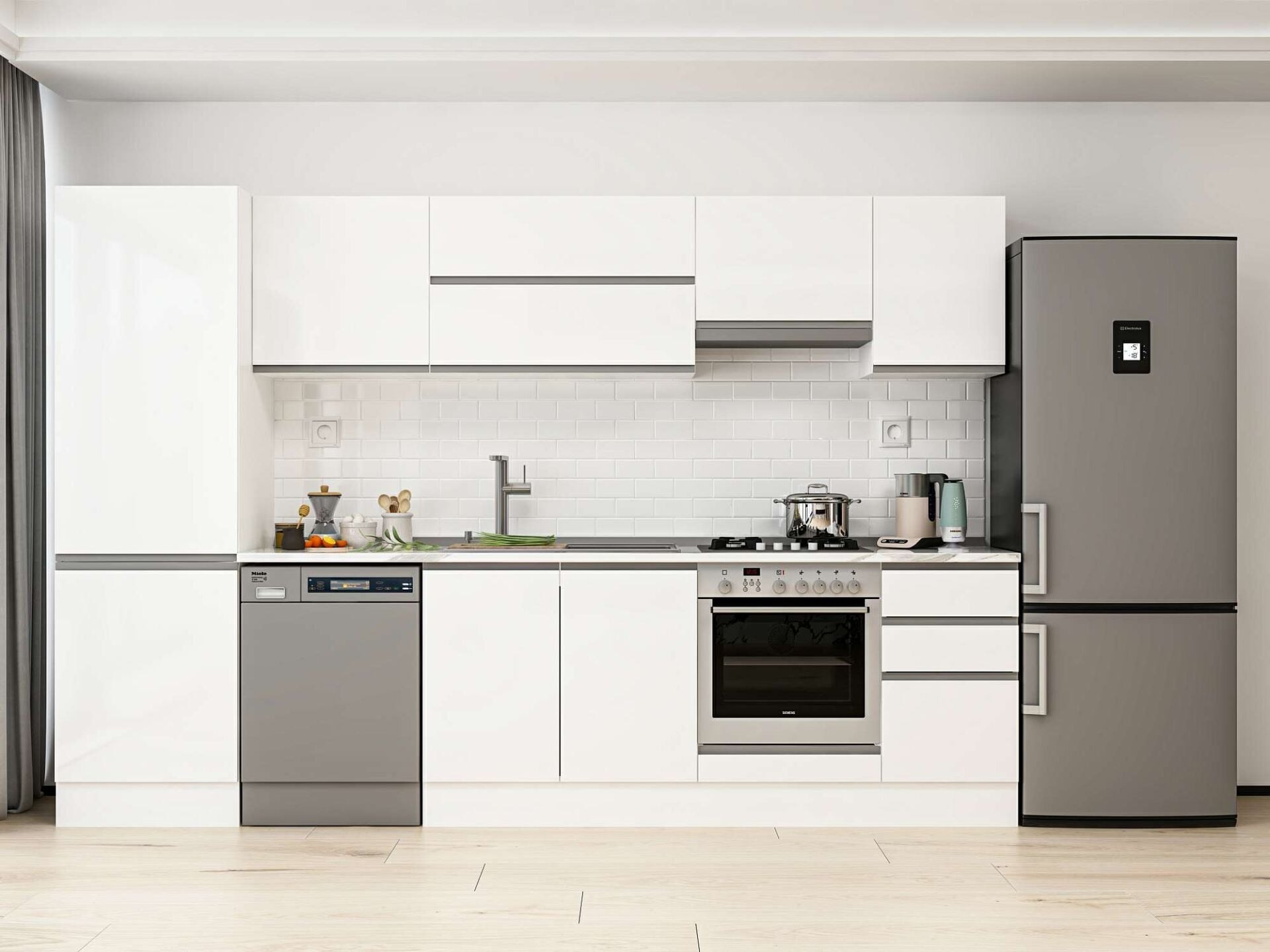 Alvinka 315X210 Cm High Gloss Mutfak Dolabı Mb-E90B60S45-1