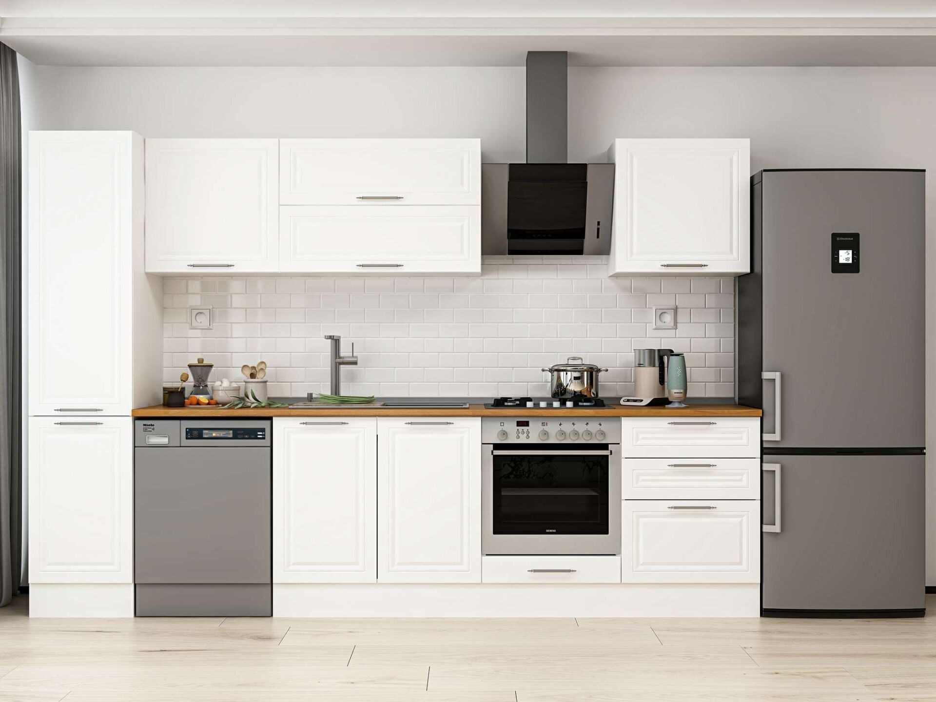 Alvinka 315X210 Cm Klasik Mebran Mutfak Dolabı Mb-E90B45S60-2