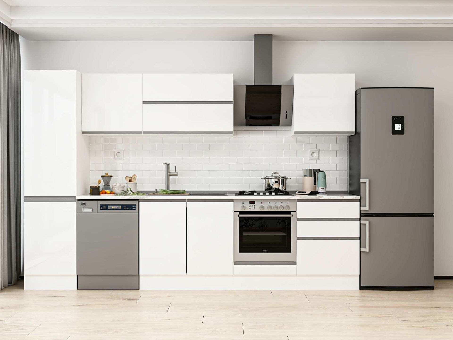 Alvinka 320X210 Cm High Gloss Mutfak Dolabı Mb-E90B50S60-2