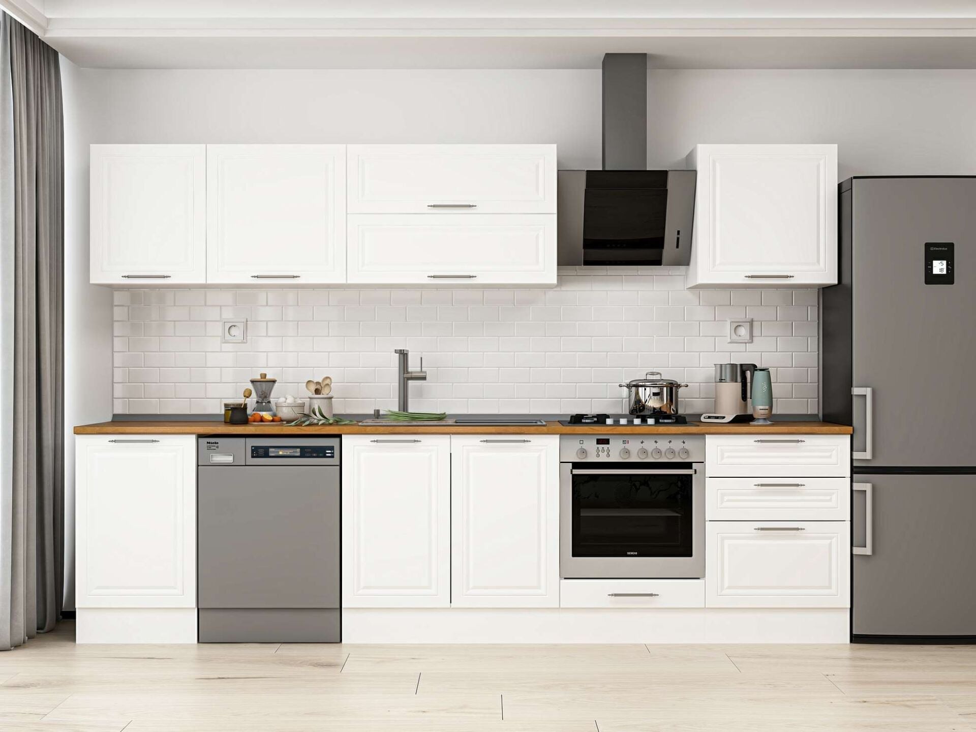 Alvinka 320X210 Cm Klasik Mebran Mutfak Dolabı M-E90S50S60-2