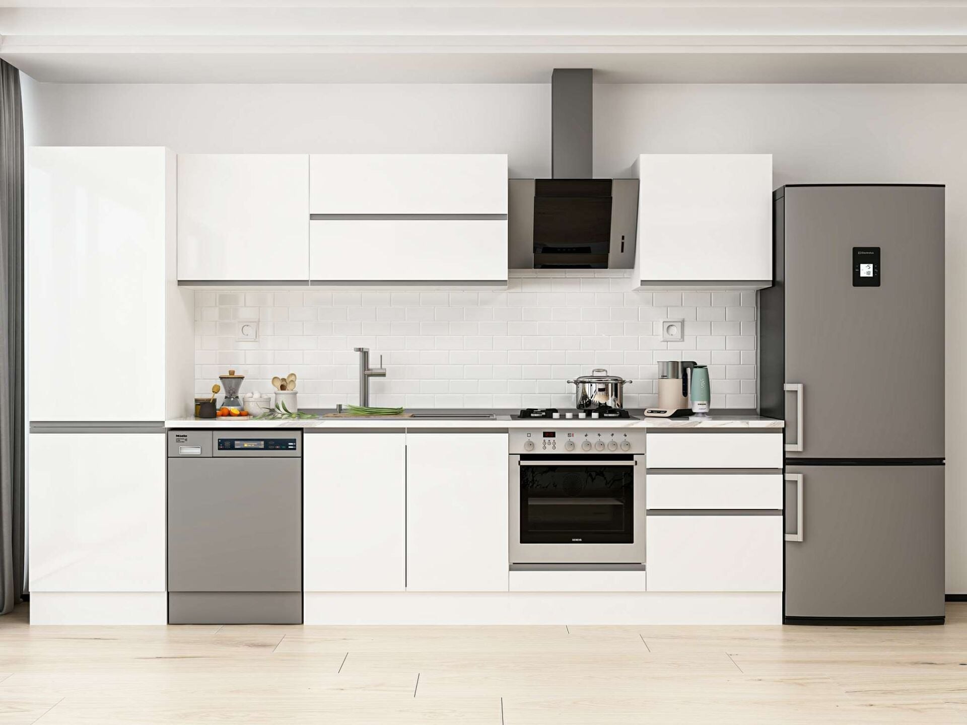 Alvinka 330X210 Cm High Gloss Mutfak Dolabı Mb-E90B60S60-2