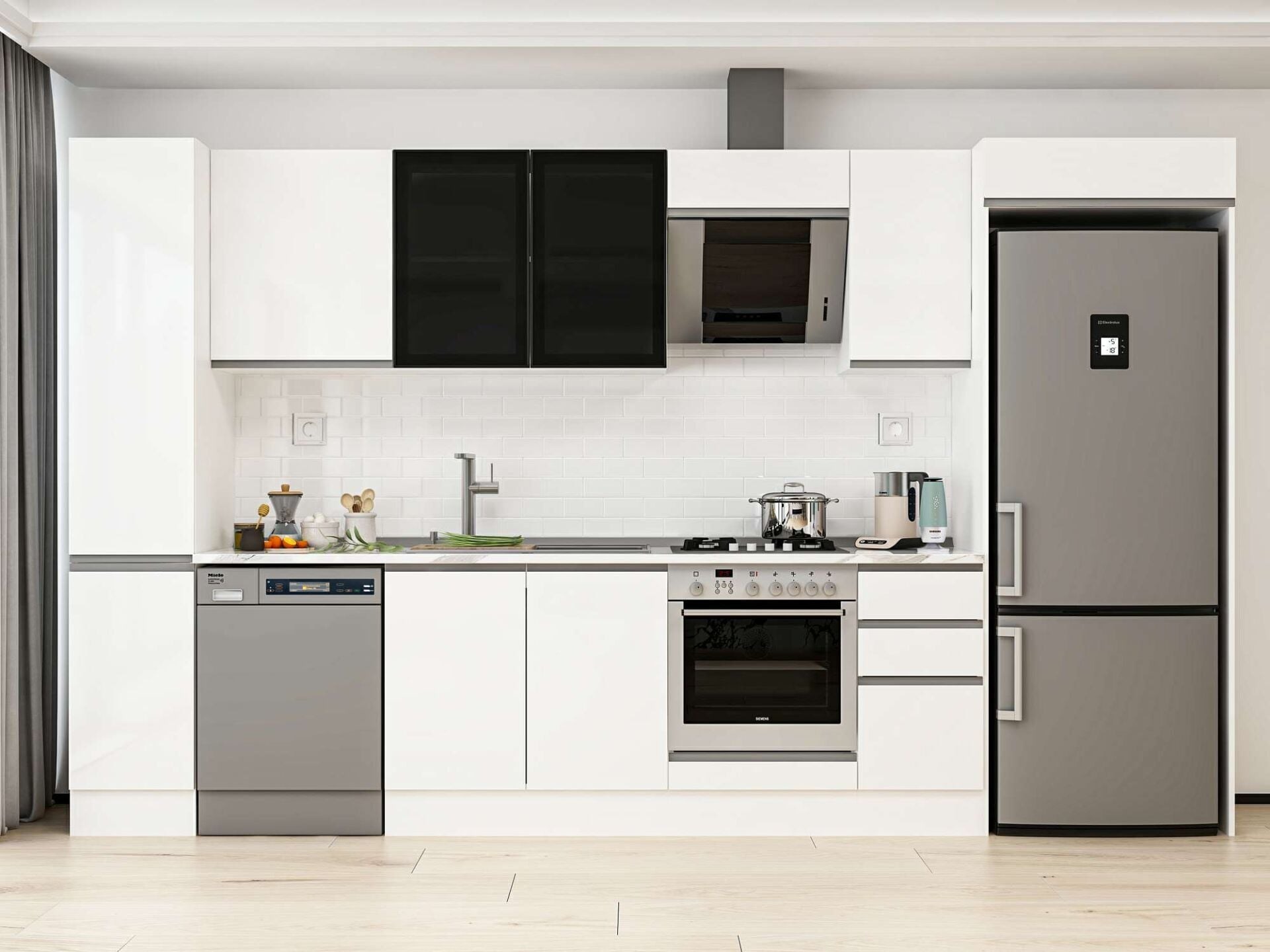 Alvinka 360X222 Cm High Gloss Mutfak Dolabı Mbb-E80B40S40-3