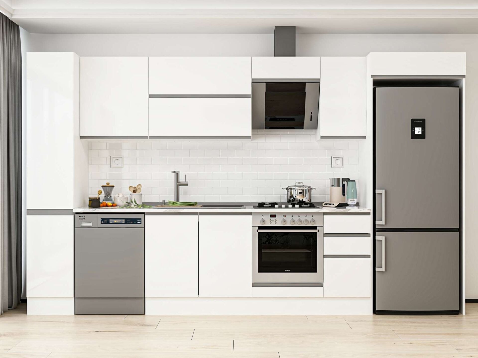 Alvinka 360X222 Cm High Gloss Mutfak Dolabı Mbb-E80B40S40-2
