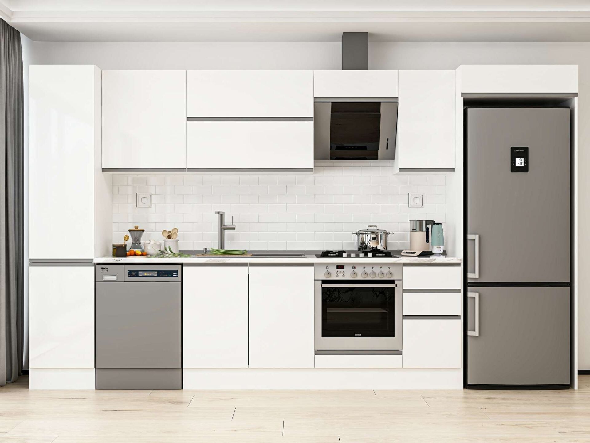 Alvinka 365X222 Cm High Gloss Mutfak Dolabı Mbb-E80B45S40-2