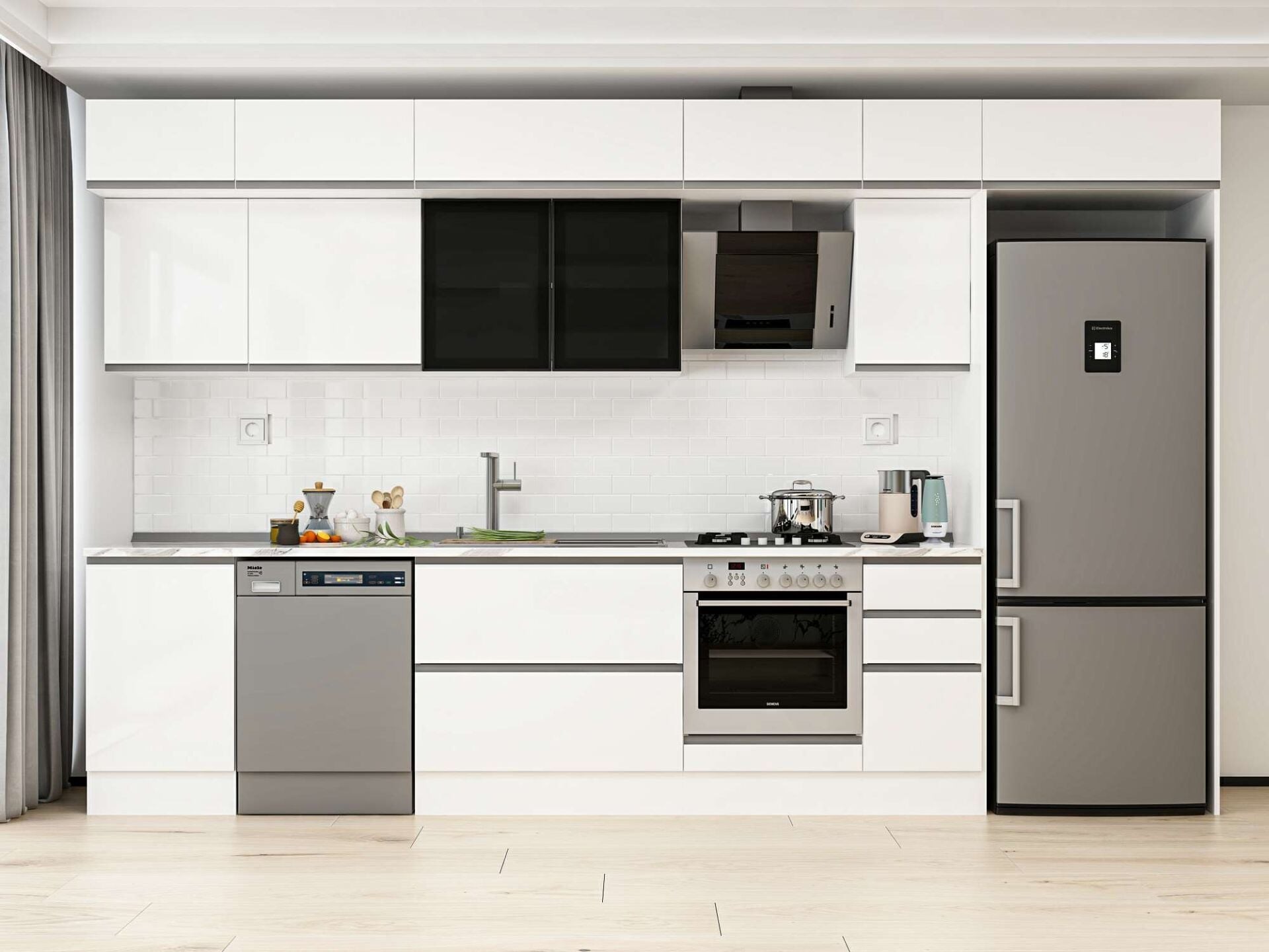 Alvinka 370X240 Cm High Gloss Mutfak Dolabı Mb-E80S50S40-3